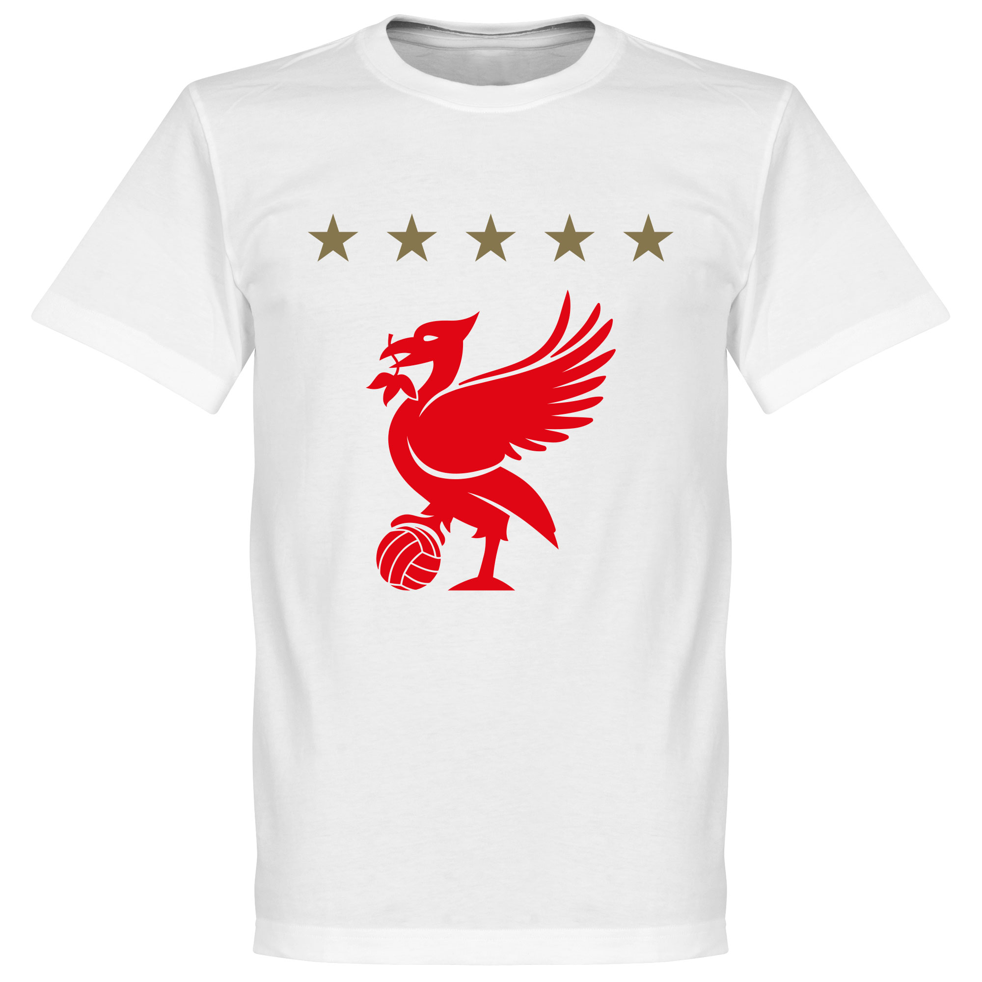 Liverpool Five Star T-Shirt Wit- Kinderen 2