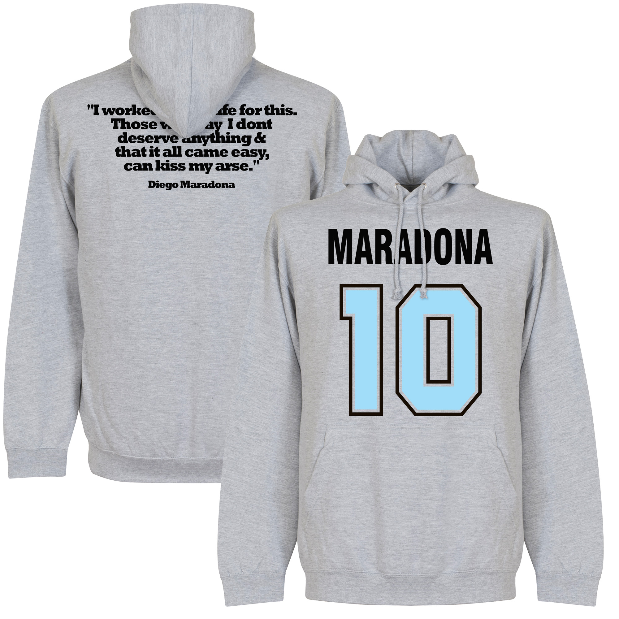 Retake Maradona 10 Quote Hooded Sweater retake kopen in de aanbieding