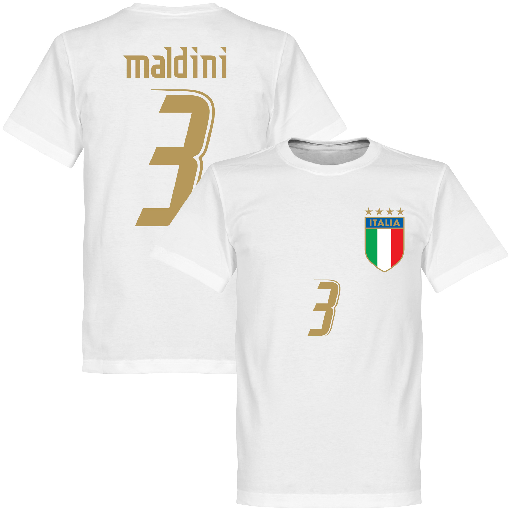 Italië Maldini T-Shirt 2006 S
