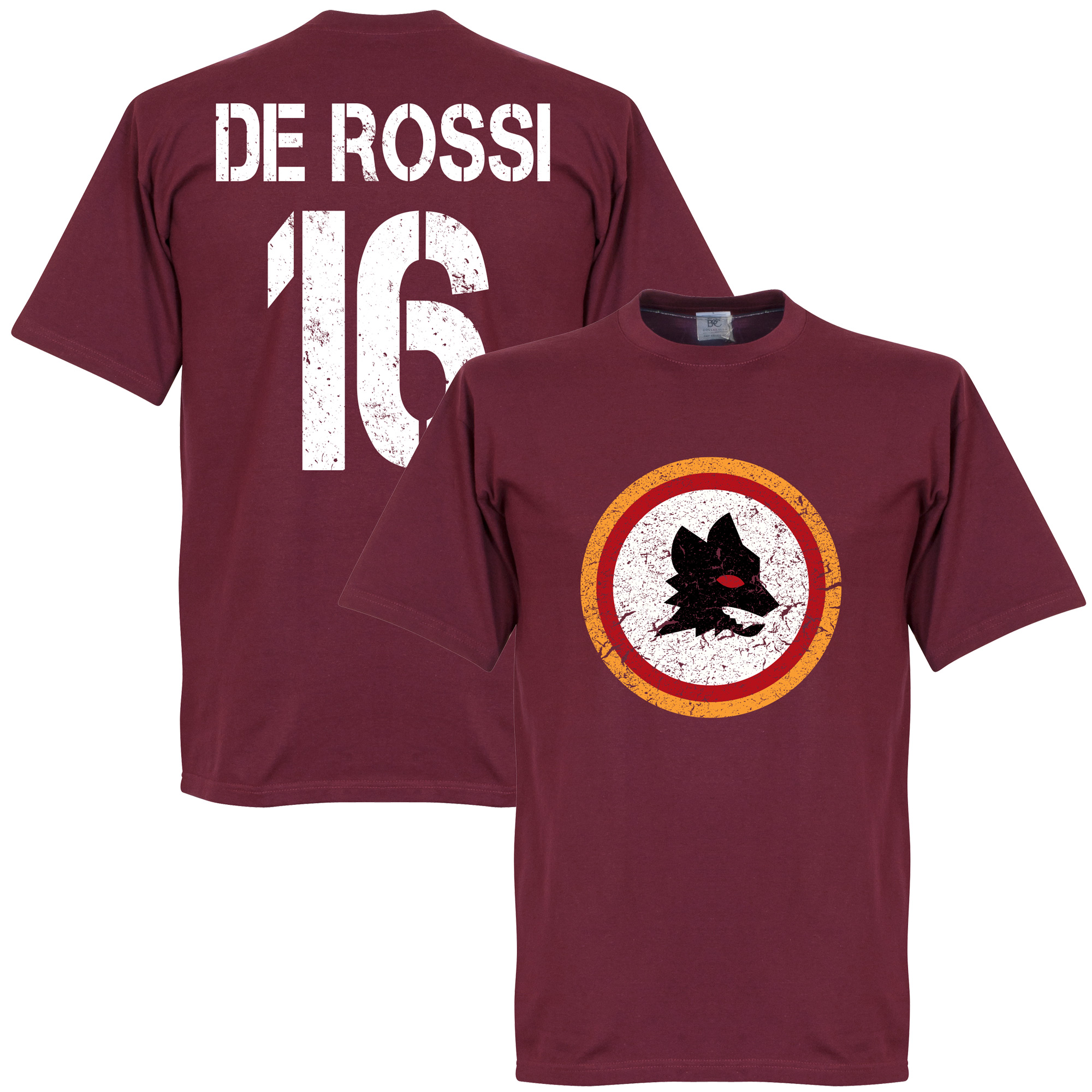Retake As Roma Vintage Logo De Rossi T Shirt retake kopen in de aanbieding