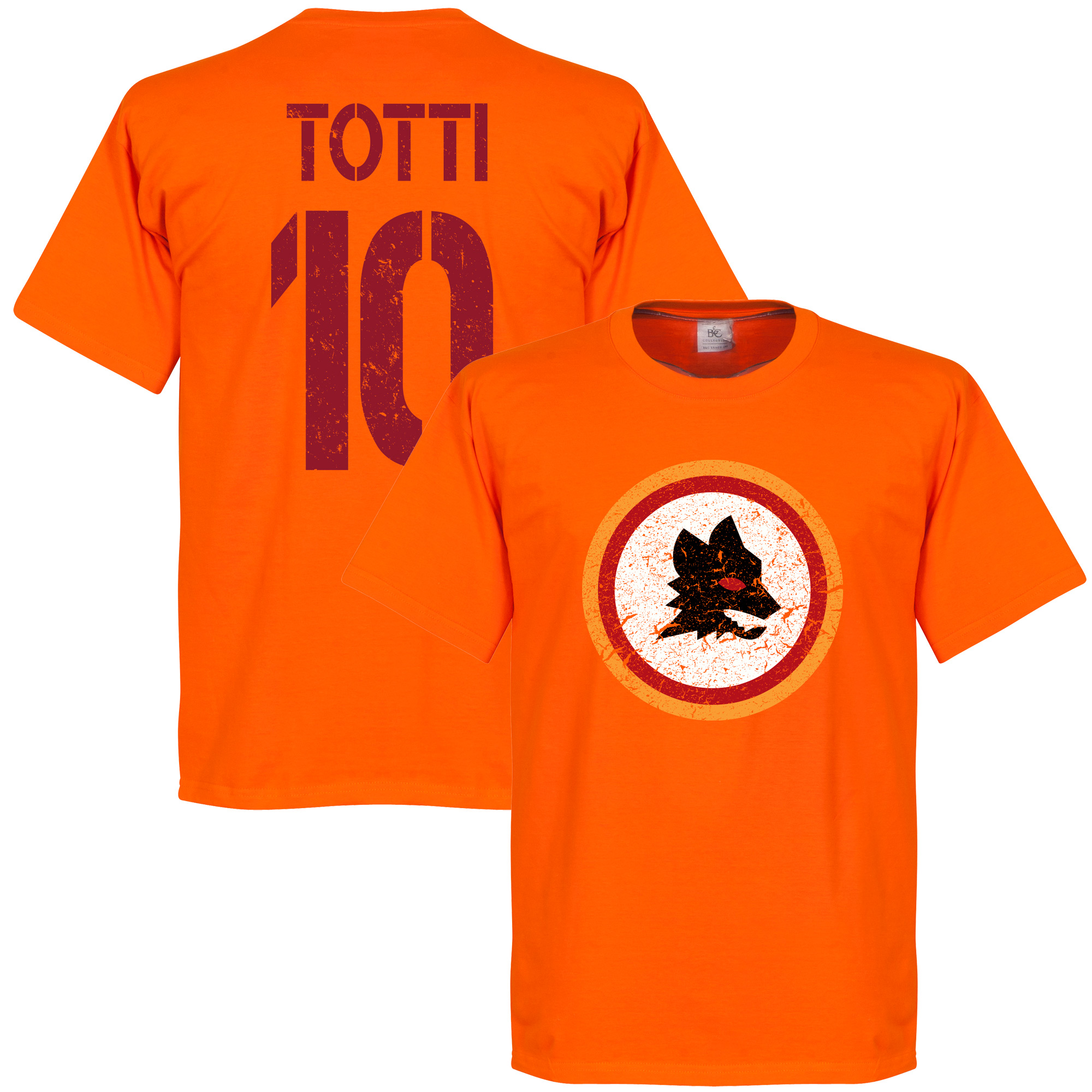 Retake As Roma Vintage Logo Totti T Shirt retake kopen in de aanbieding