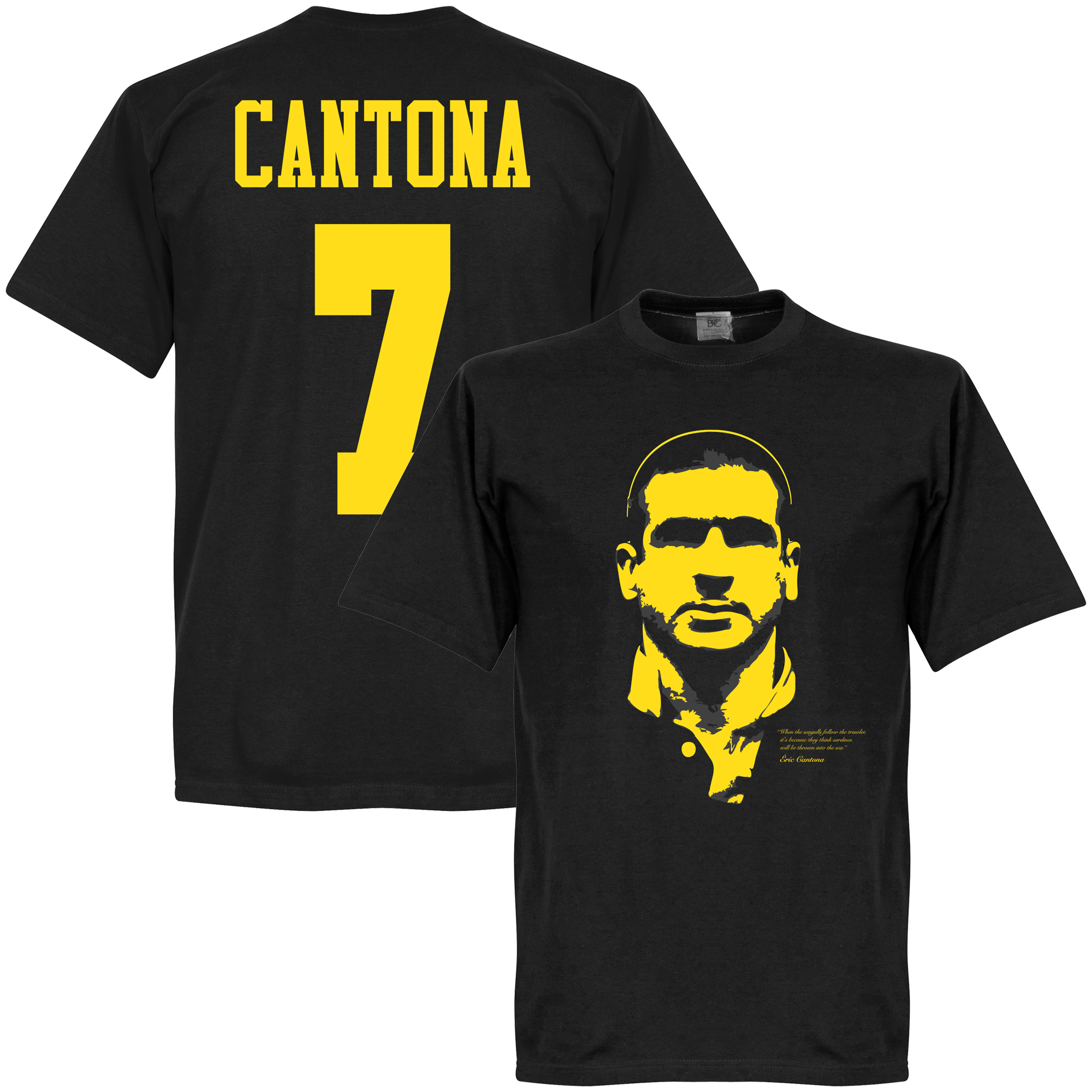Retake Cantona Silhouette T Shirt Zwartgeel Kinderen retake kopen in de aanbieding