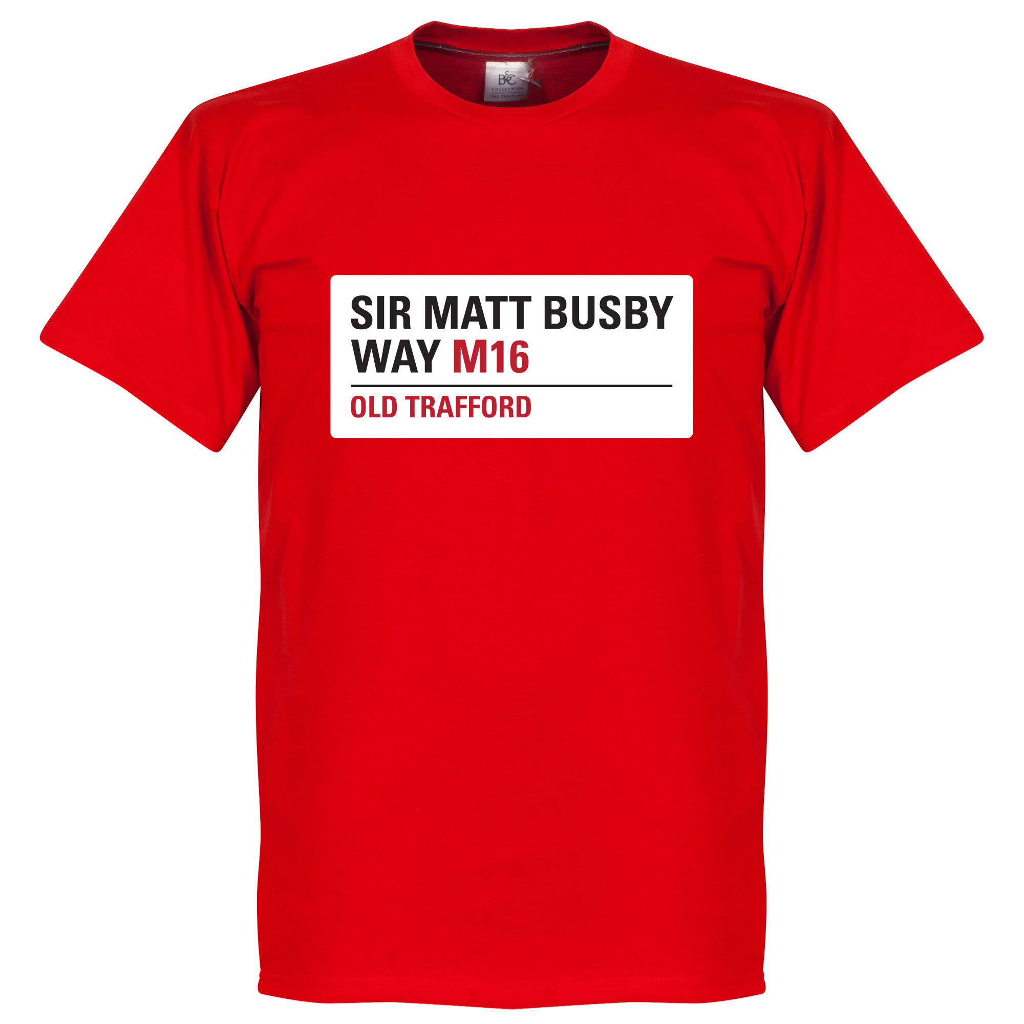 Sir Matt Busby Way Sign T-shirt XXL