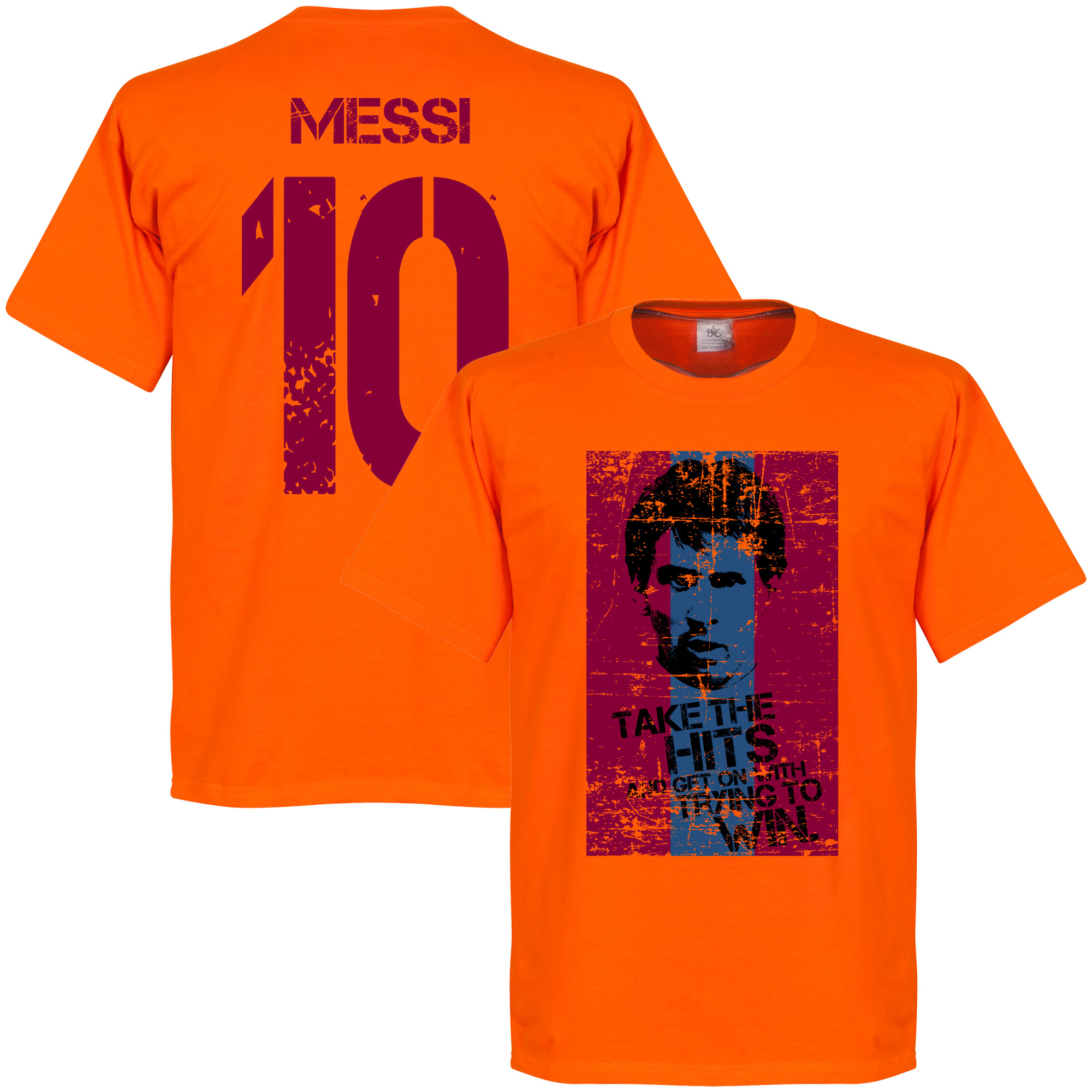 Messi 10 Barcelona Flag T-shirt S