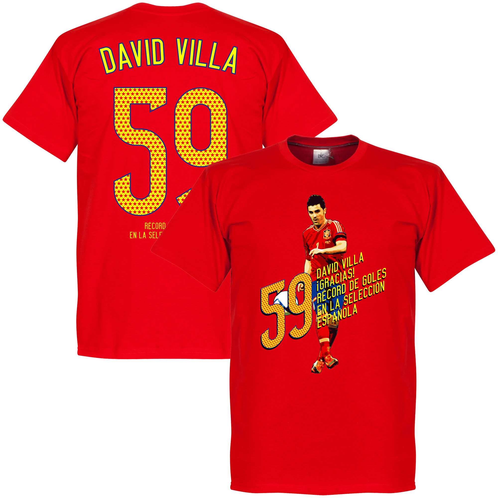David Villa 59 Goals T-Shirt XL