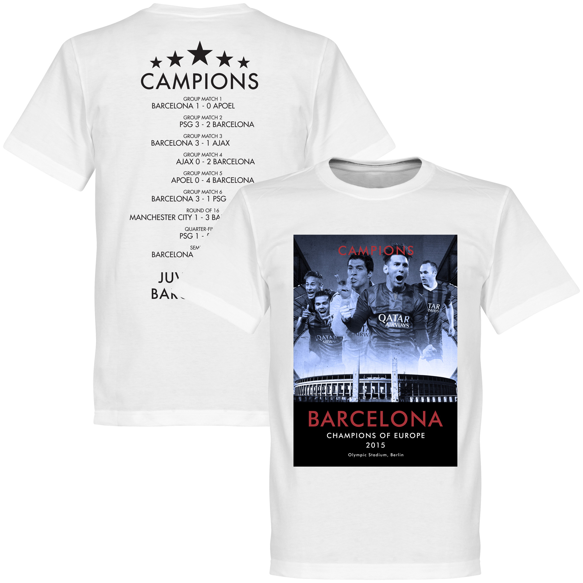 Retake Barcelona Road To Victory Champions League T Shirt 2015 retake kopen in de aanbieding