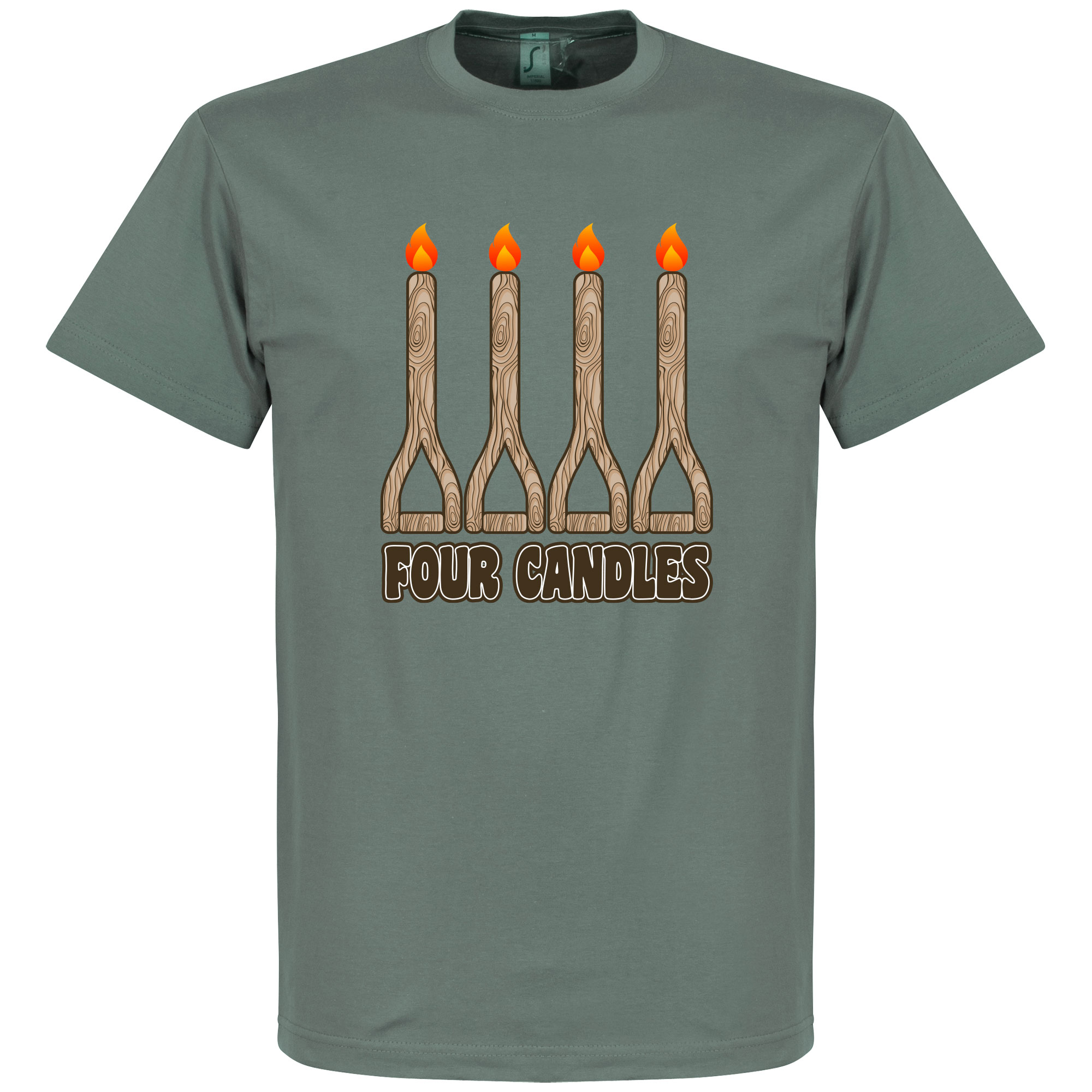 Retake Four Candles T Shirt Grijs retake kopen in de aanbieding Retake Four Candles T Shirt Grijs retake kopen in de aanbieding