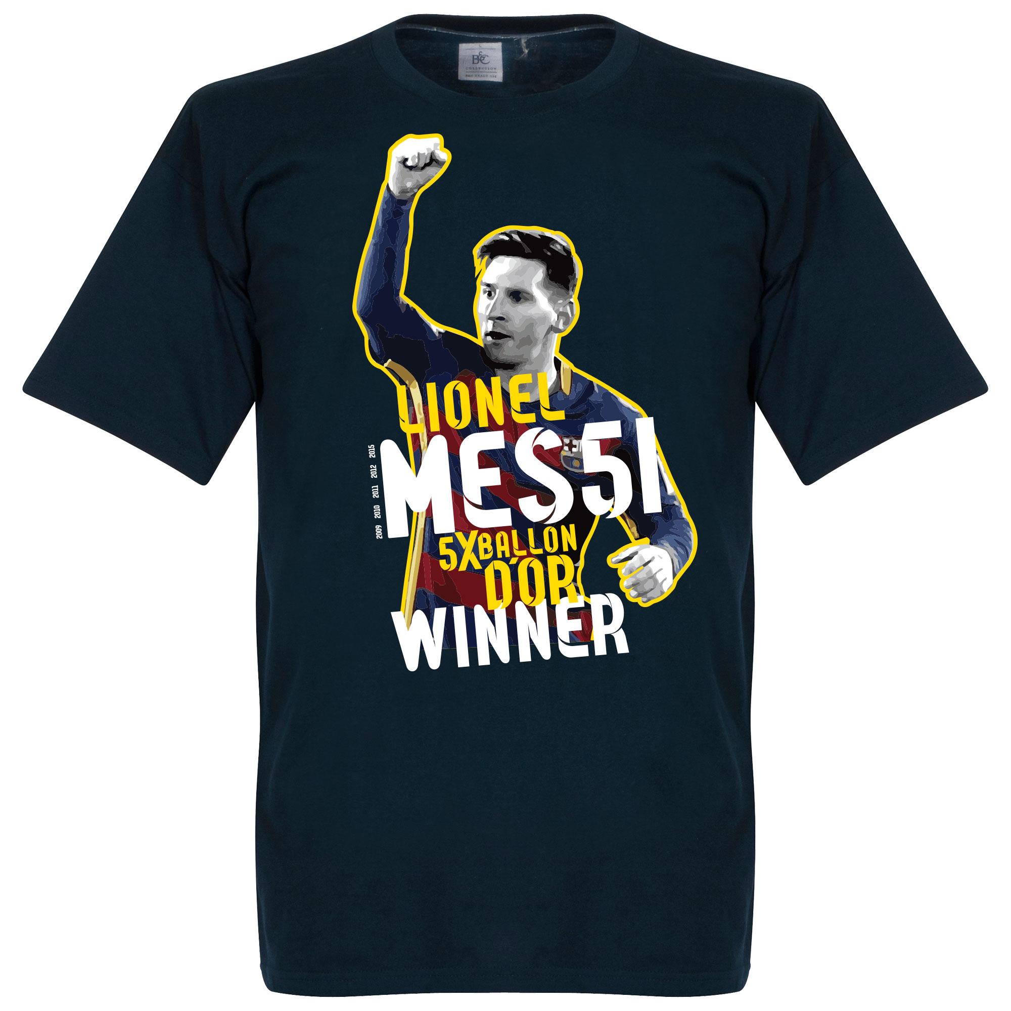 Messi 5 Times Ballon D'Or Winner T-Shirt S