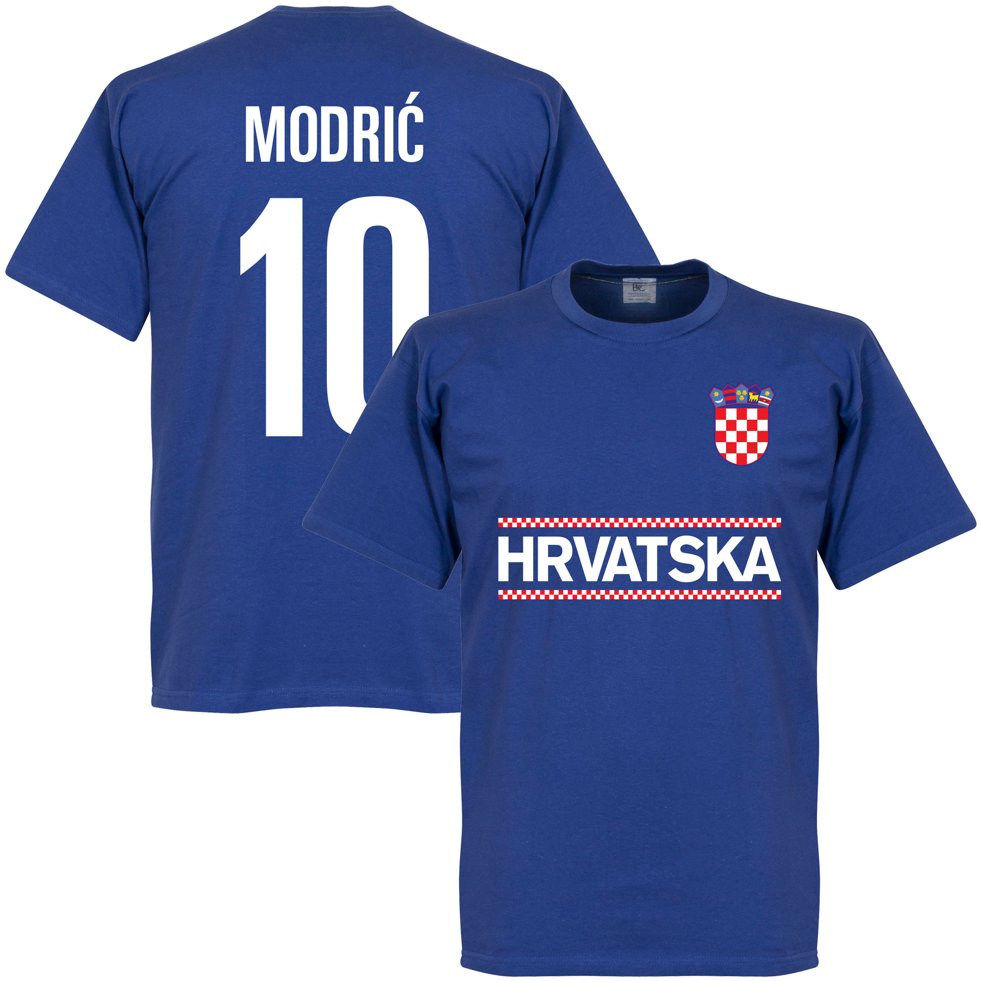 Retake Kroatie Modric 10 Team T Shirt Blauw Kinderen retake kopen in de aanbieding