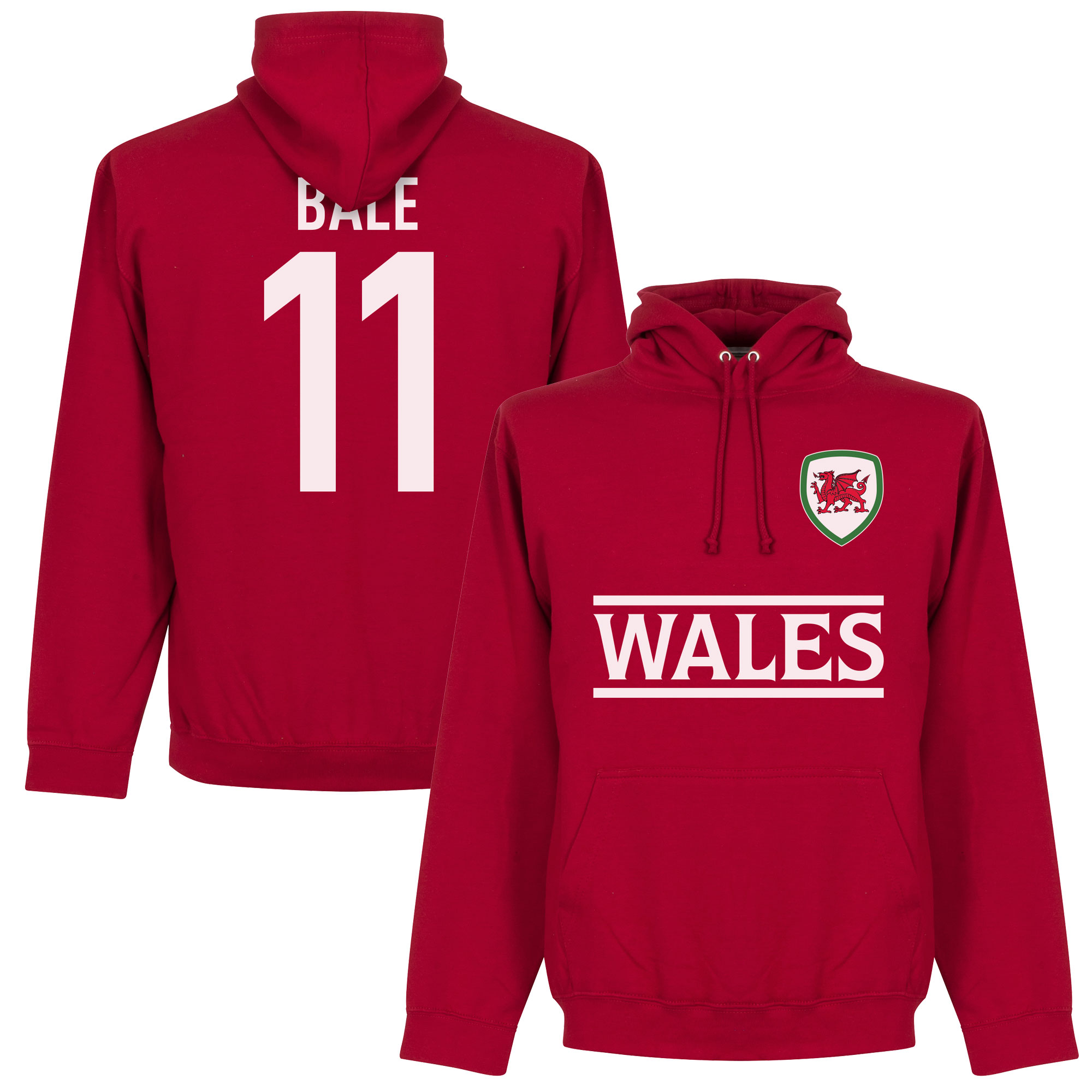 Retake Wales Bale 11 Team Hooded Sweater Rood Kinderen retake kopen in de aanbieding