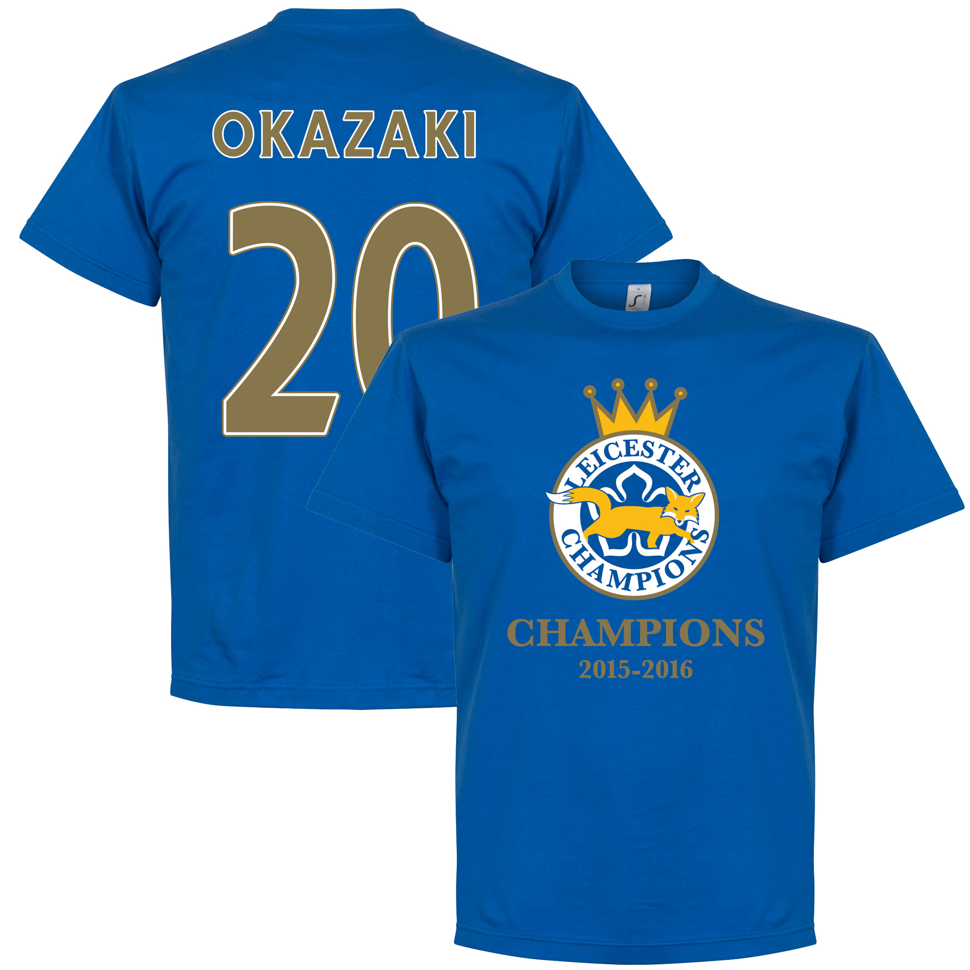 Retake Leicester City Okazaki Champions 2016 T Shirt retake kopen in de aanbieding