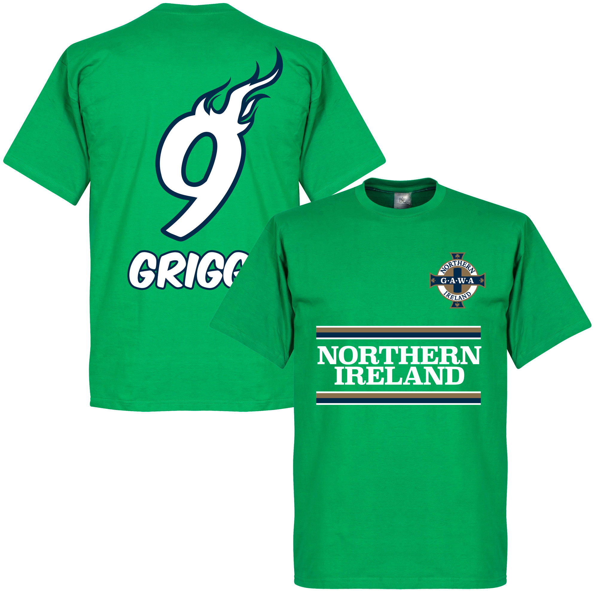 Noord Ierland Will Grigg 9 Team T-Shirt XS