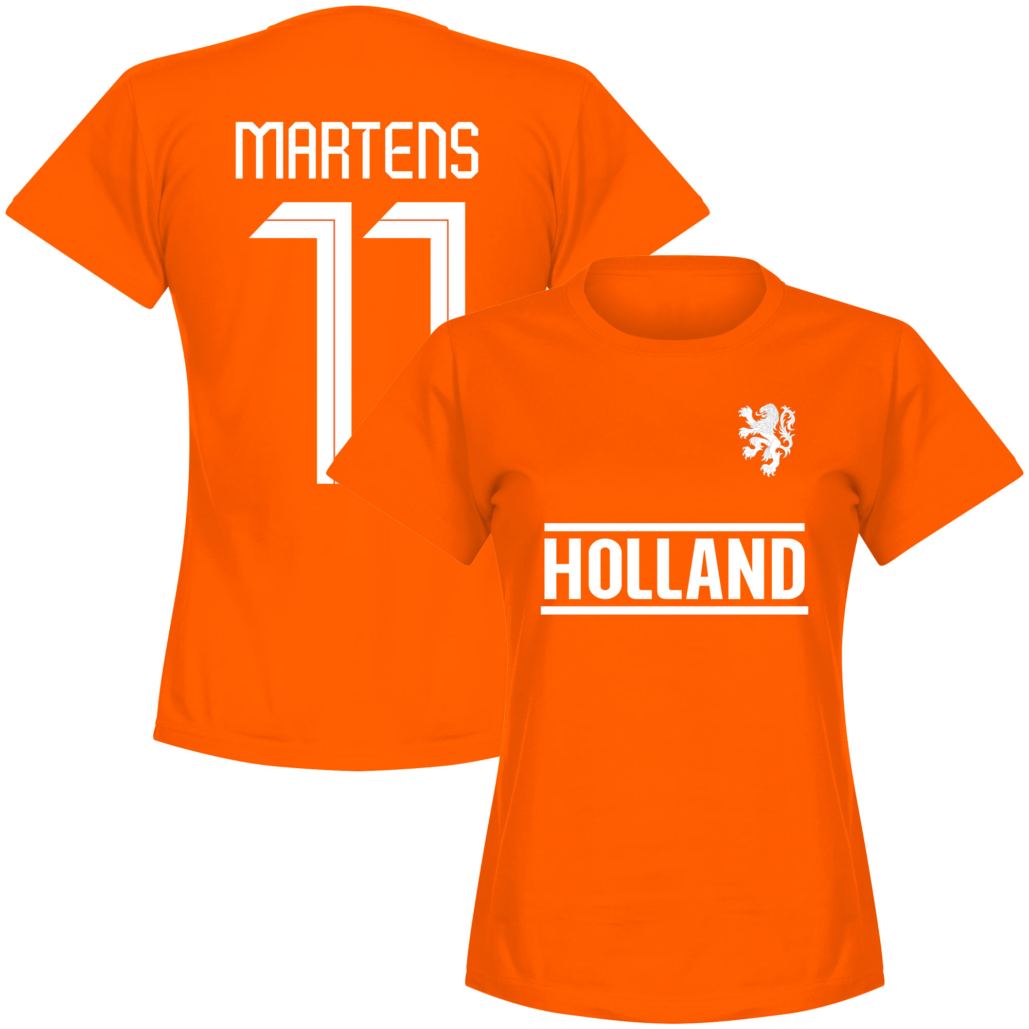 Holland Team Dames Martens 11 T-shirt - Oranje