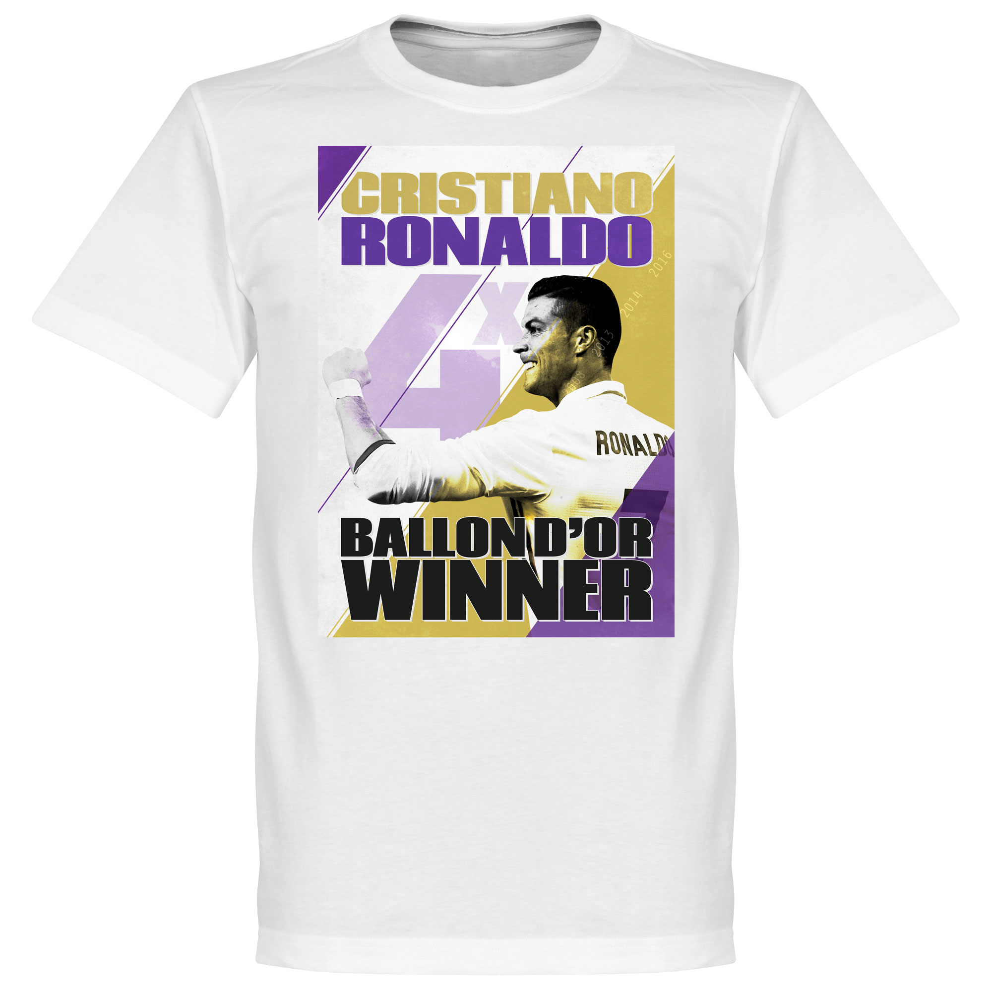 Retake Ronaldo 4 Times Ballon Dor Winnaar Real Madrid T Shirt retake kopen in de aanbieding