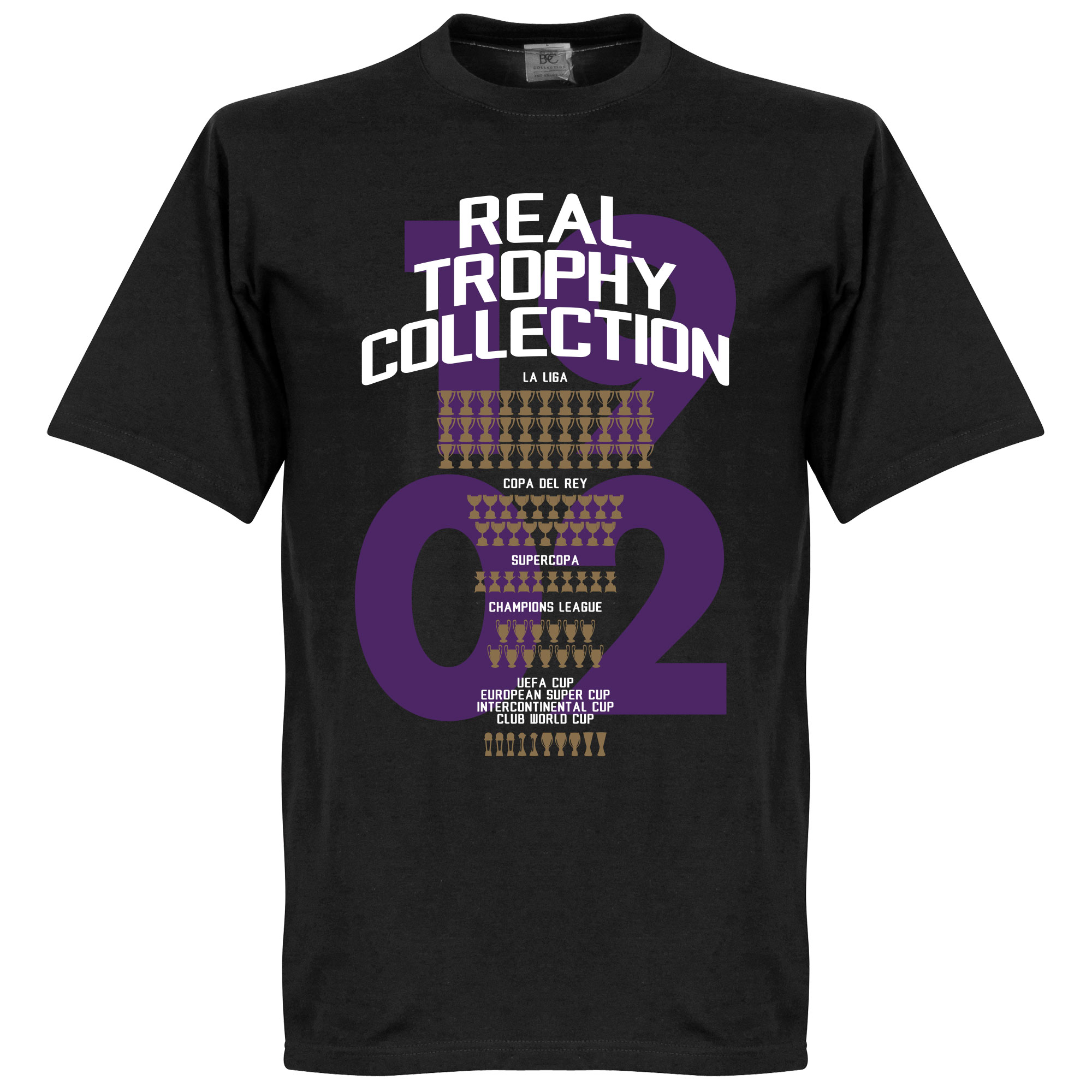 Retake Real Madrid Trophy Collection T Shirt Zwart retake kopen in de aanbieding Retake Real Madrid Trophy Collection T Shirt Zwart retake kopen in de aanbieding