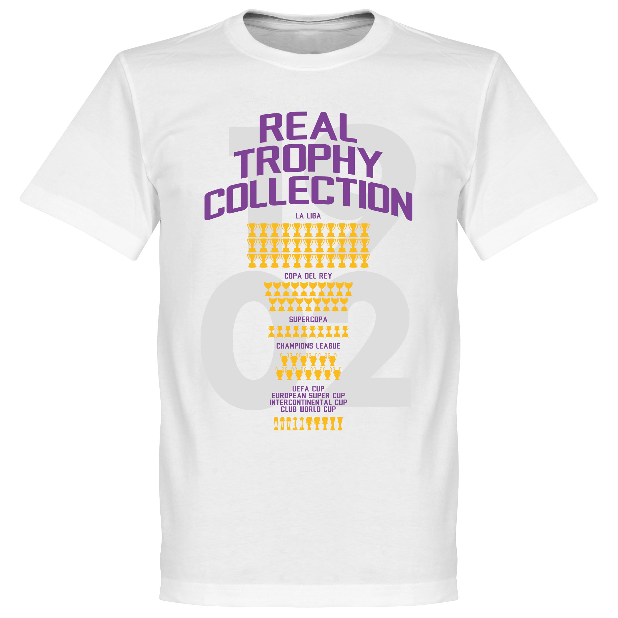 Retake Real Madrid Trophy Collection T Shirt Wit retake kopen in de aanbieding