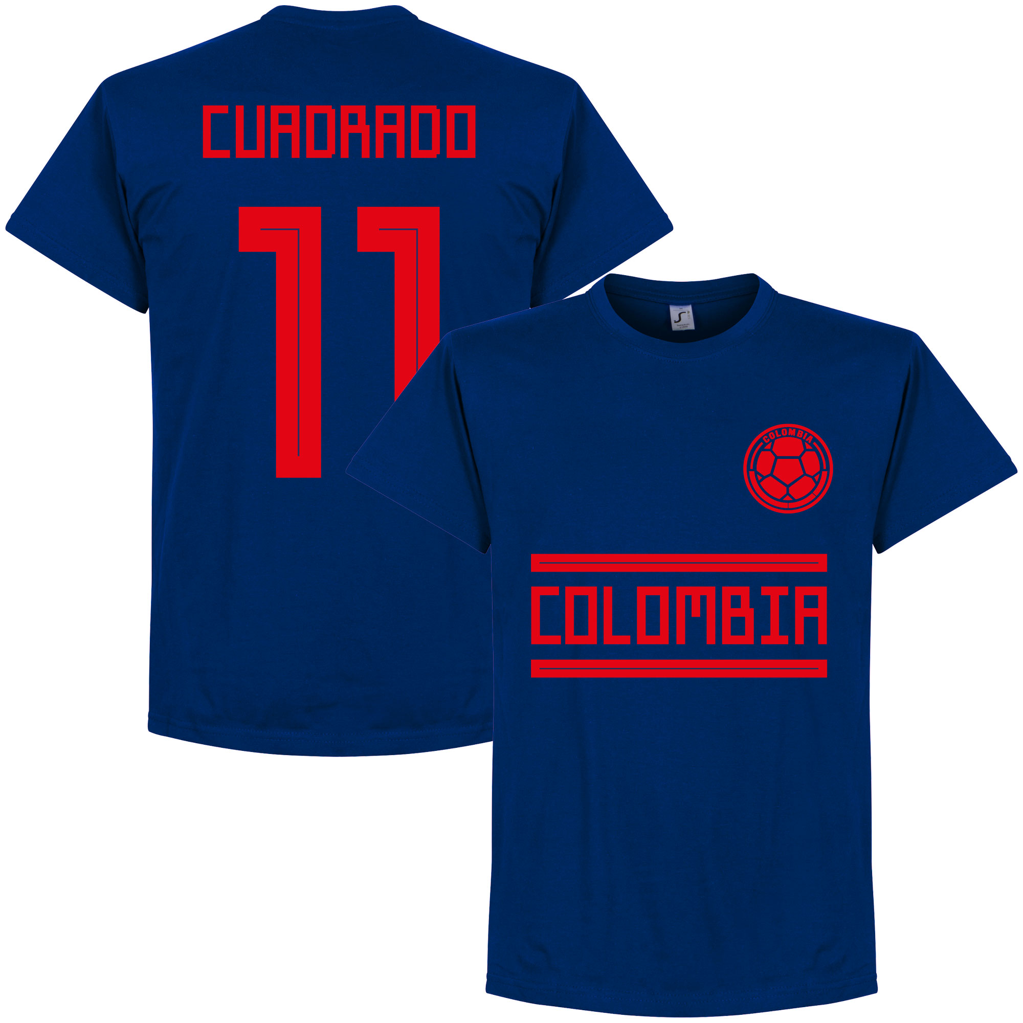 Retake Colombia Cuadrado 11 Team T Shirt Navy retake kopen in de aanbieding