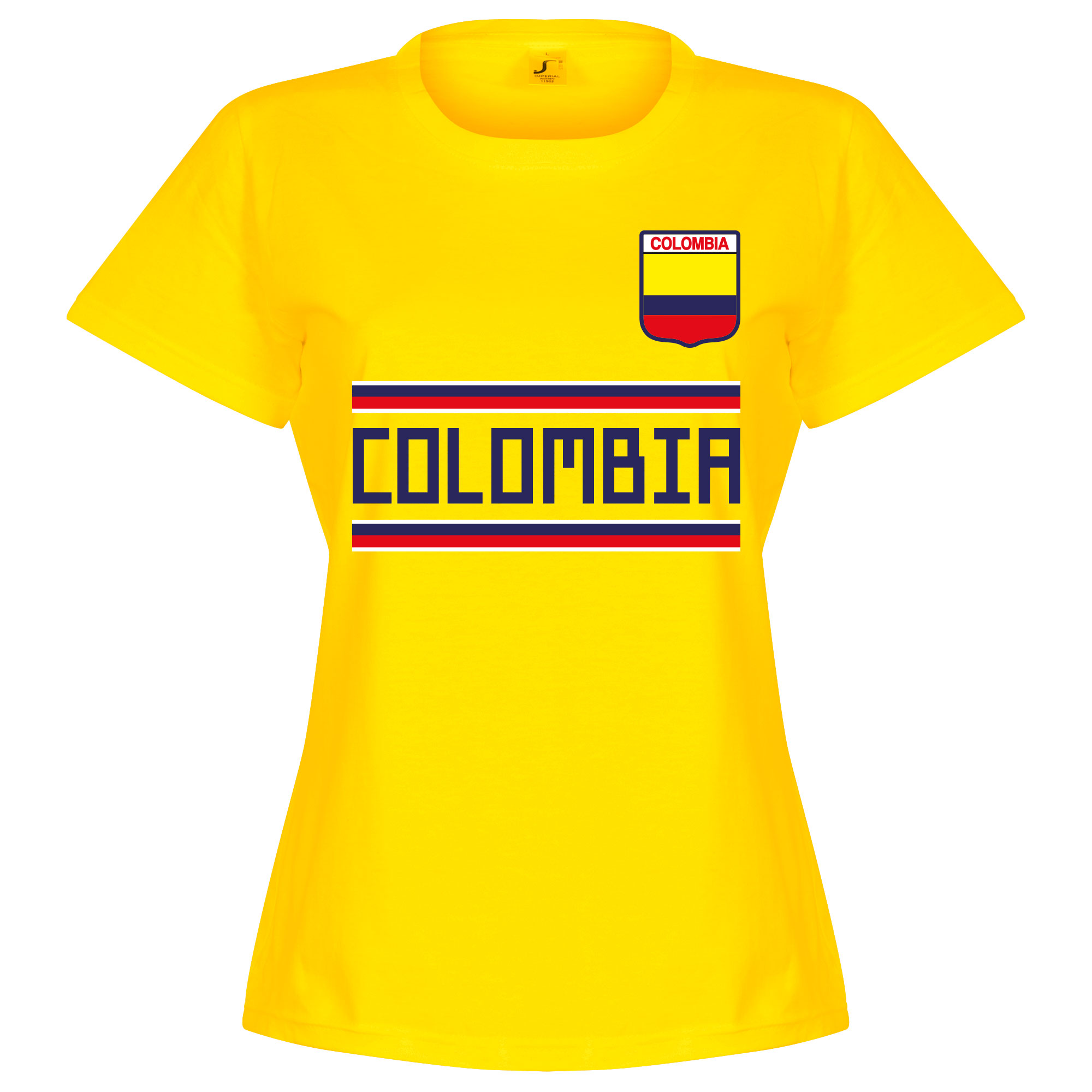 Retake Colombia Dames Team T Shirt Geel retake kopen in de aanbieding