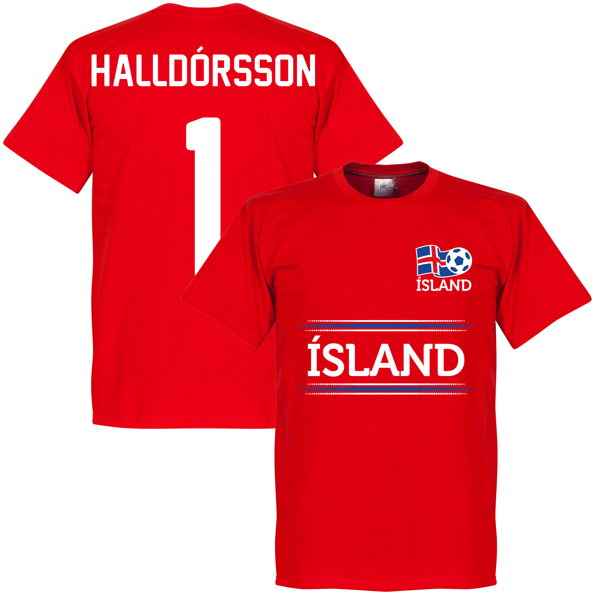 Ijsland Keeper Haldorsson Team T-Shirt - Rood