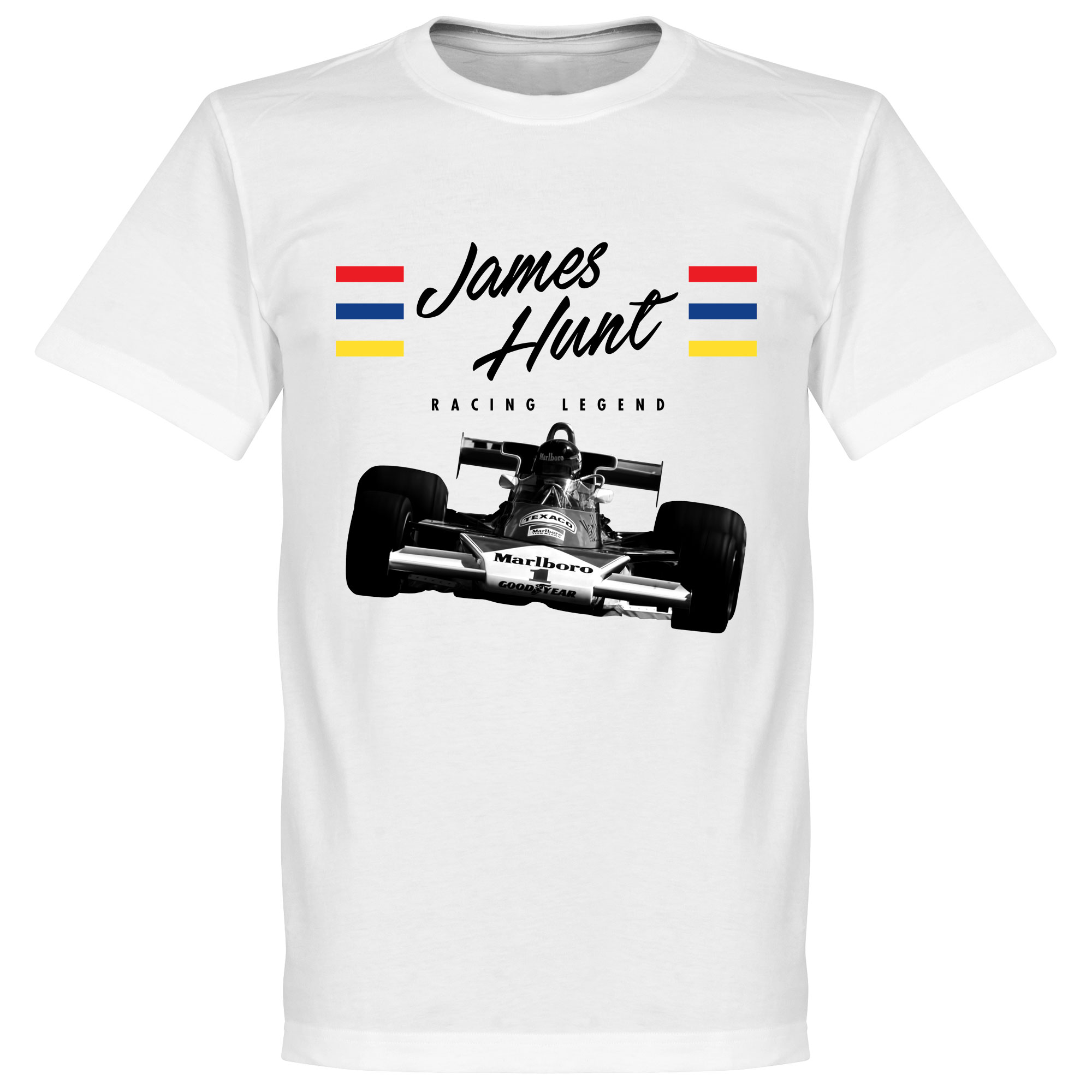 Retake James Hunt T Shirt Wit retake kopen in de aanbieding