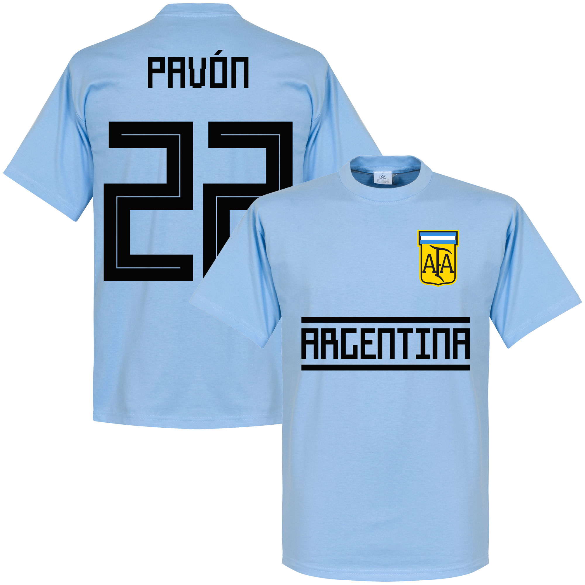 Retake Argentinie Pavon 22 Team T Shirt Licht Blauw retake kopen in de aanbieding