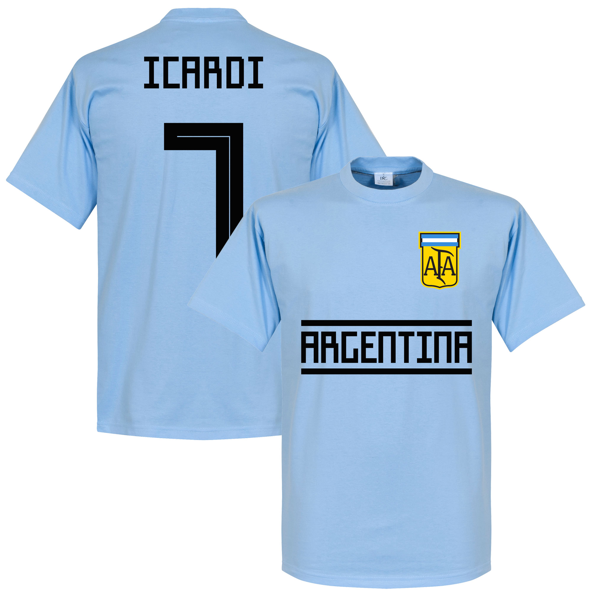Retake Argentinie Icardi 7 Team T Shirt Licht Blauw retake kopen in de aanbieding