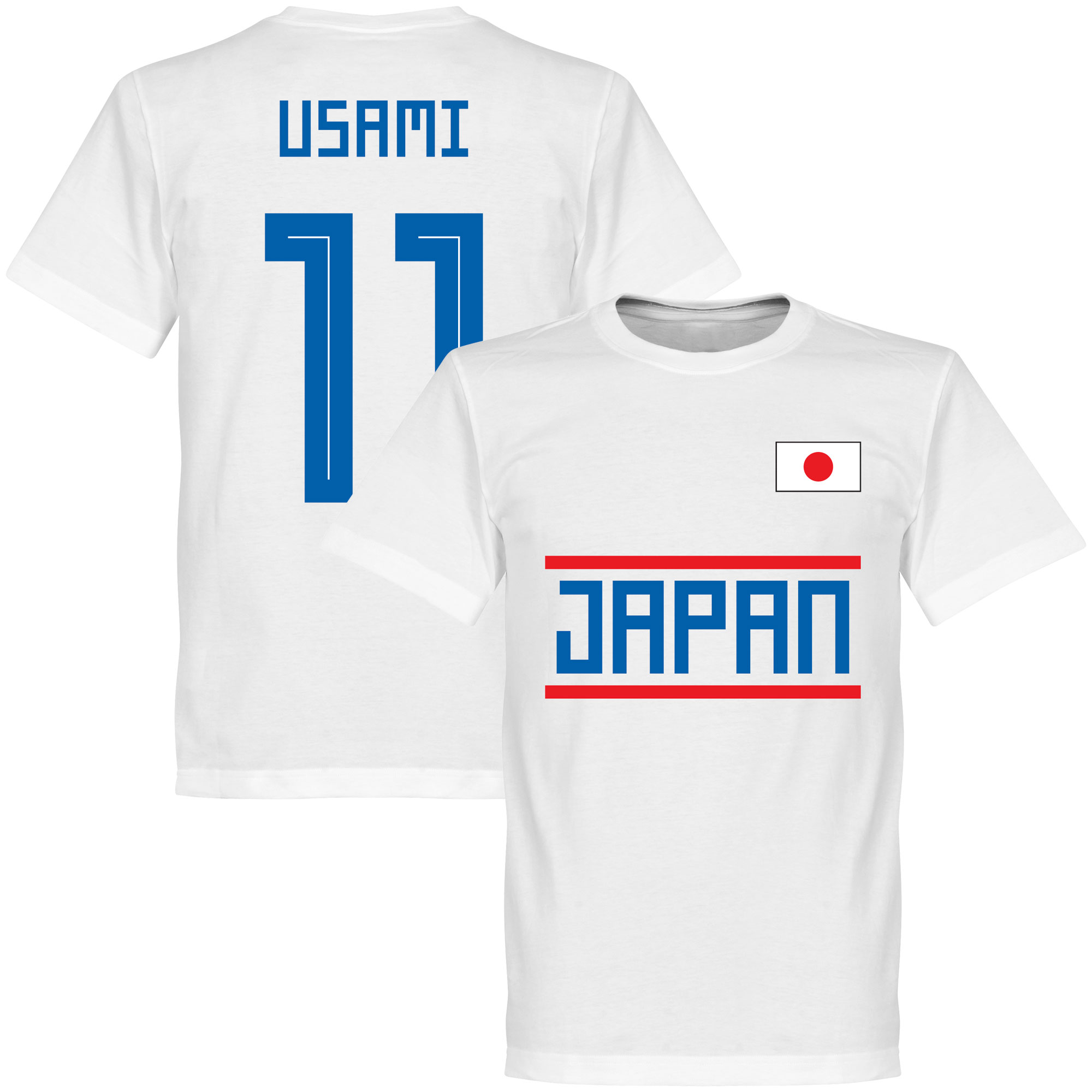 Retake Japan Usami 11 Team T Shirt Wit retake kopen in de aanbieding