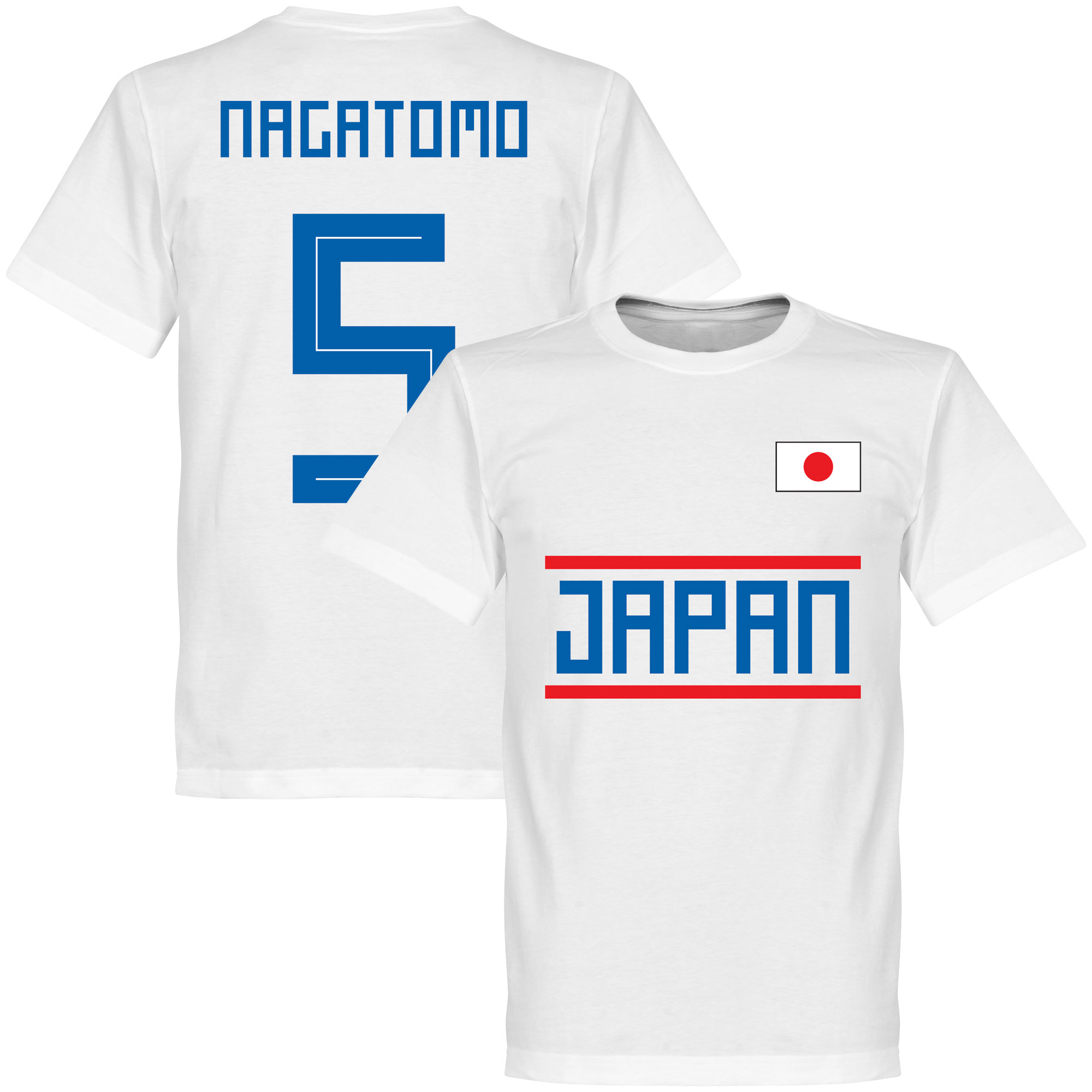 Retake Japan Nagatomo 5 Team T Shirt Wit retake kopen in de aanbieding