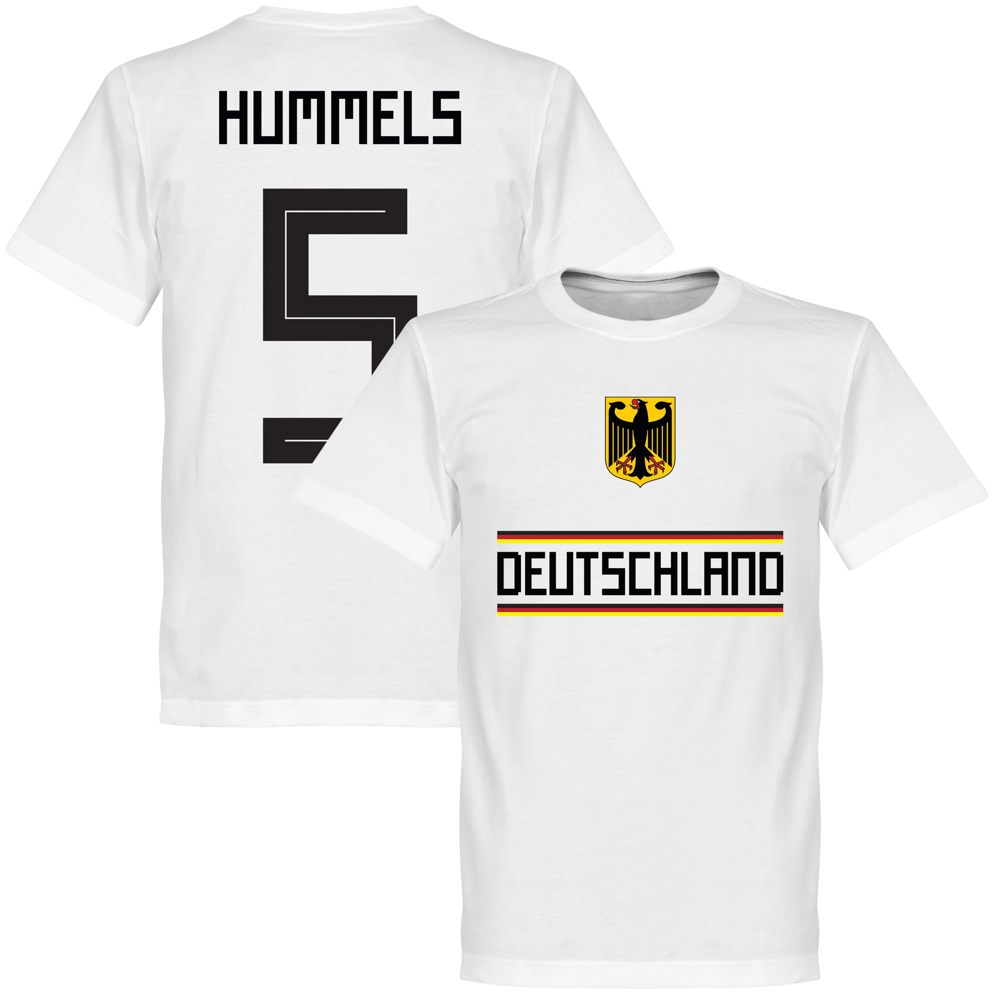 Retake Duitsland Hummels 5 Team T Shirt Wit retake kopen in de aanbieding