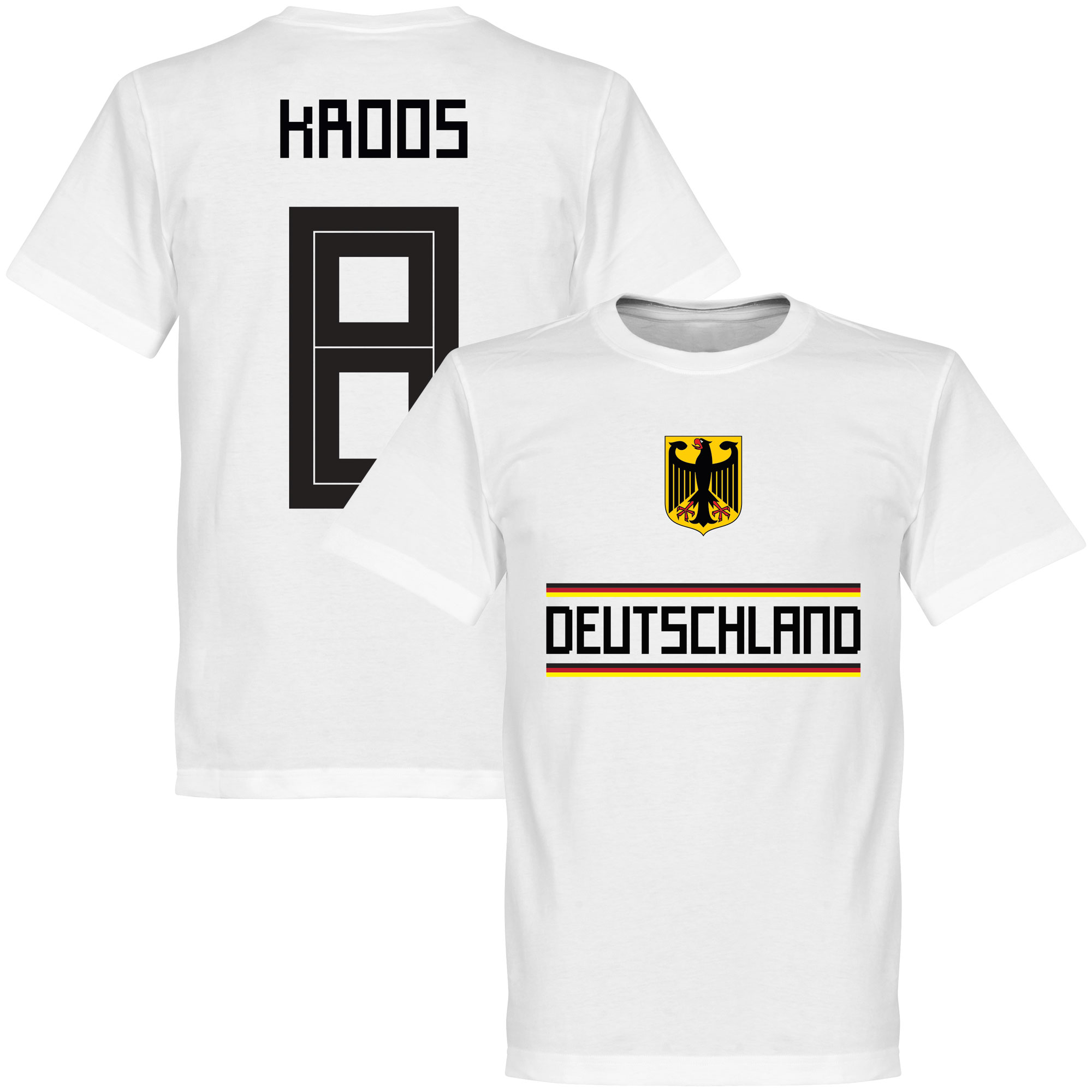 Retake Duitsland Kroos 8 Team T Shirt Wit retake kopen in de aanbieding