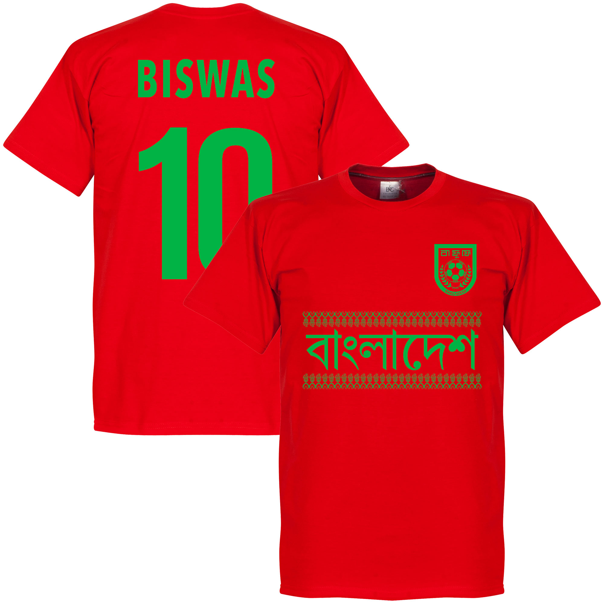 Retake Bangladesh Biswas 10 Team T Shirt Rood retake kopen in de aanbieding