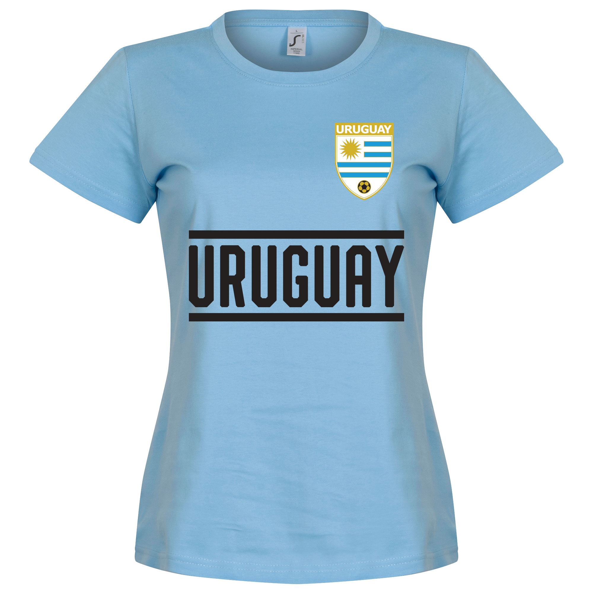Retake Uruguay Dames Team T Shirt Licht Blauw retake kopen in de aanbieding Retake Uruguay Dames Team T Shirt Licht Blauw retake kopen in de aanbieding