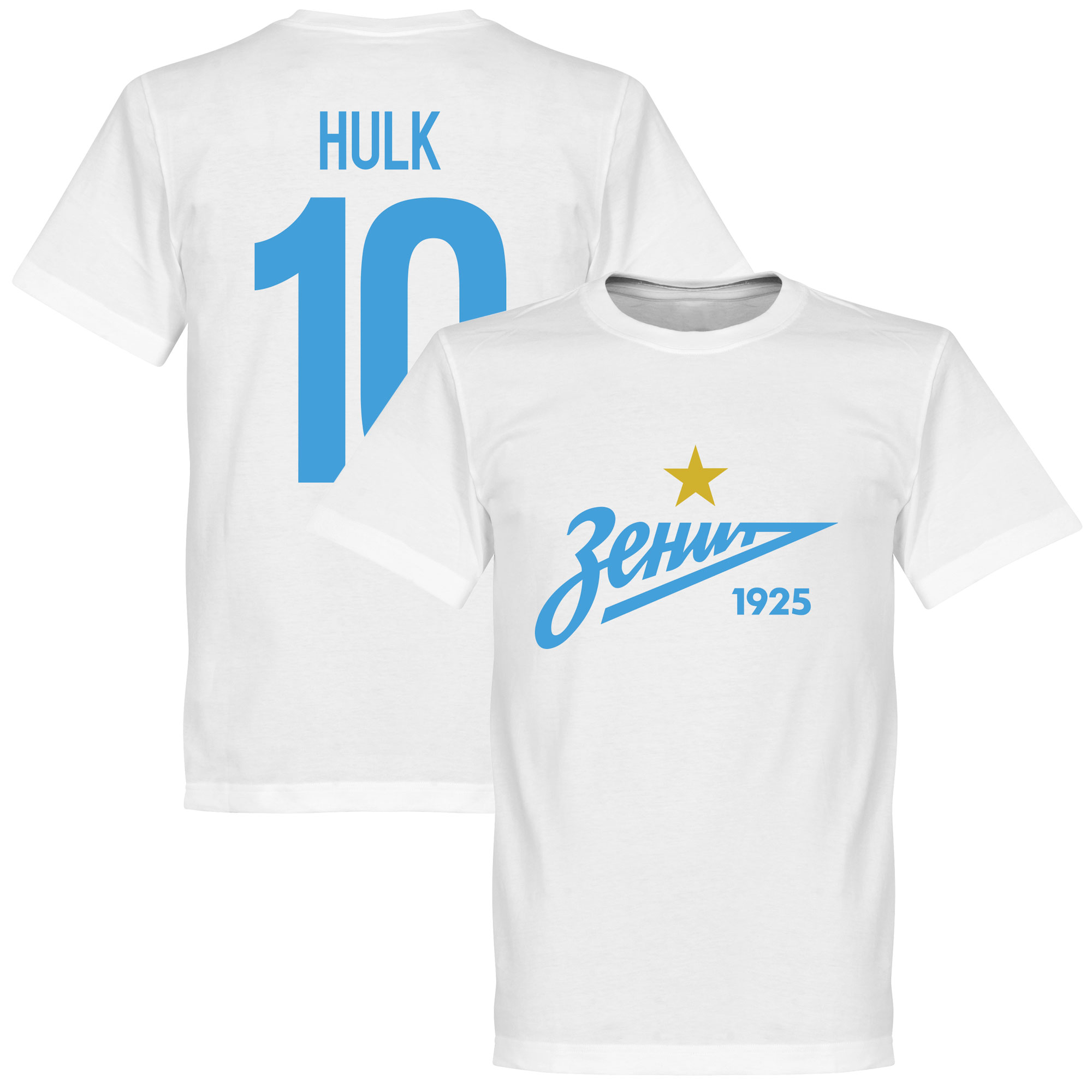 Zenit Sint Petersburg Hulk 10 Logo T-Shirt - Wit