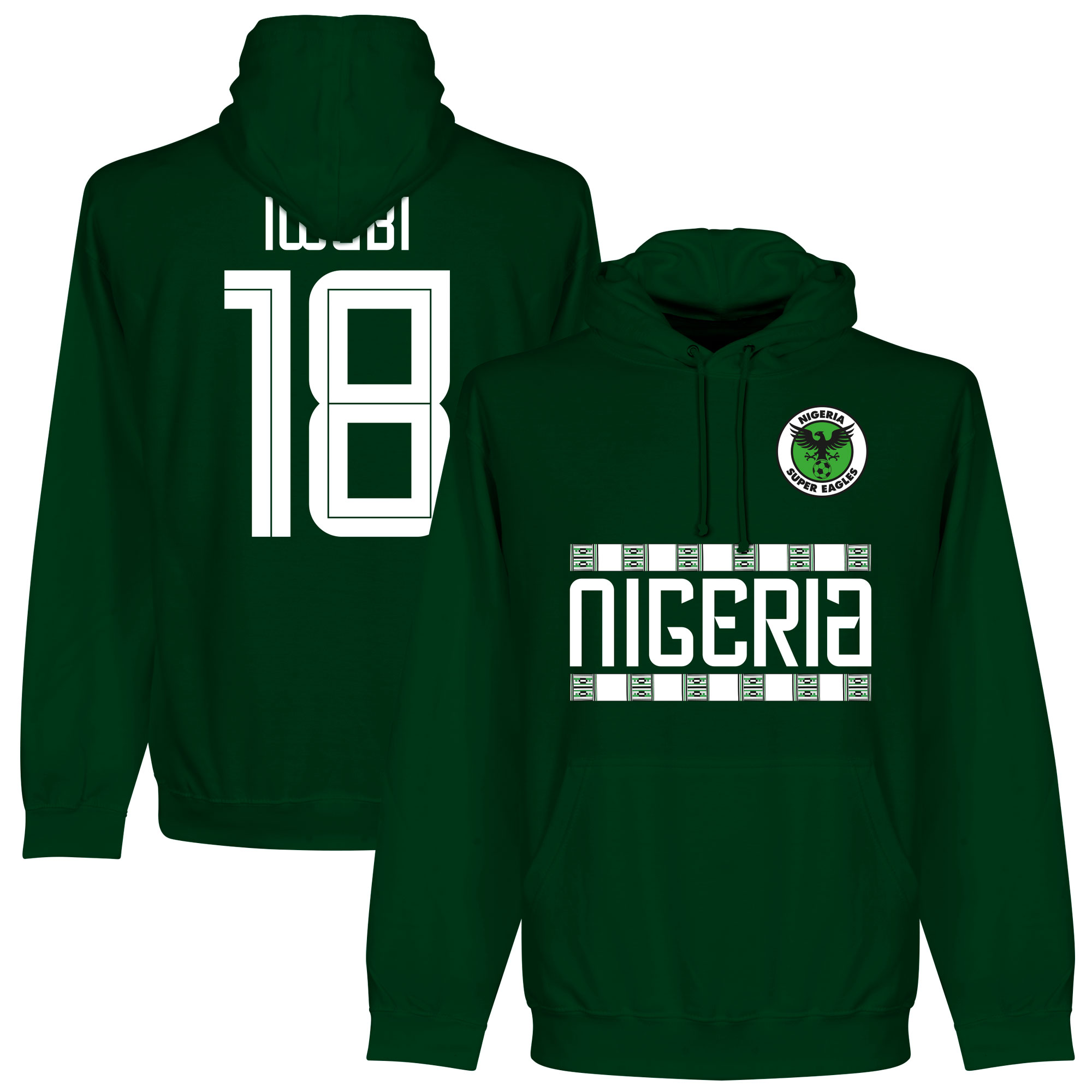 Retake Nigeria Iwobi 18 Team Hooded Sweater Donker Groen retake kopen in de aanbieding