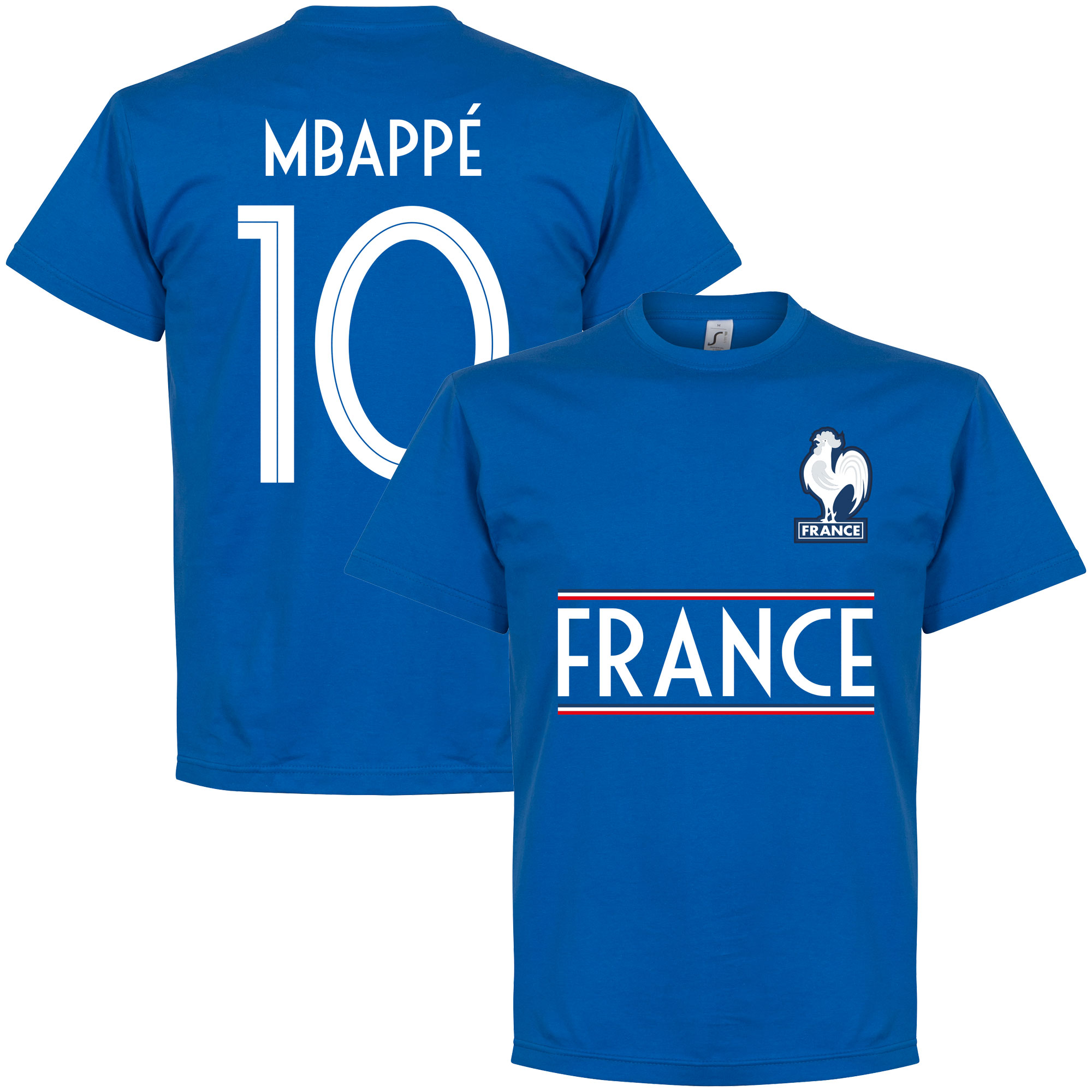 Retake Frankrijk Mbappe 10 Team T Shirt Blauw retake kopen in de aanbieding