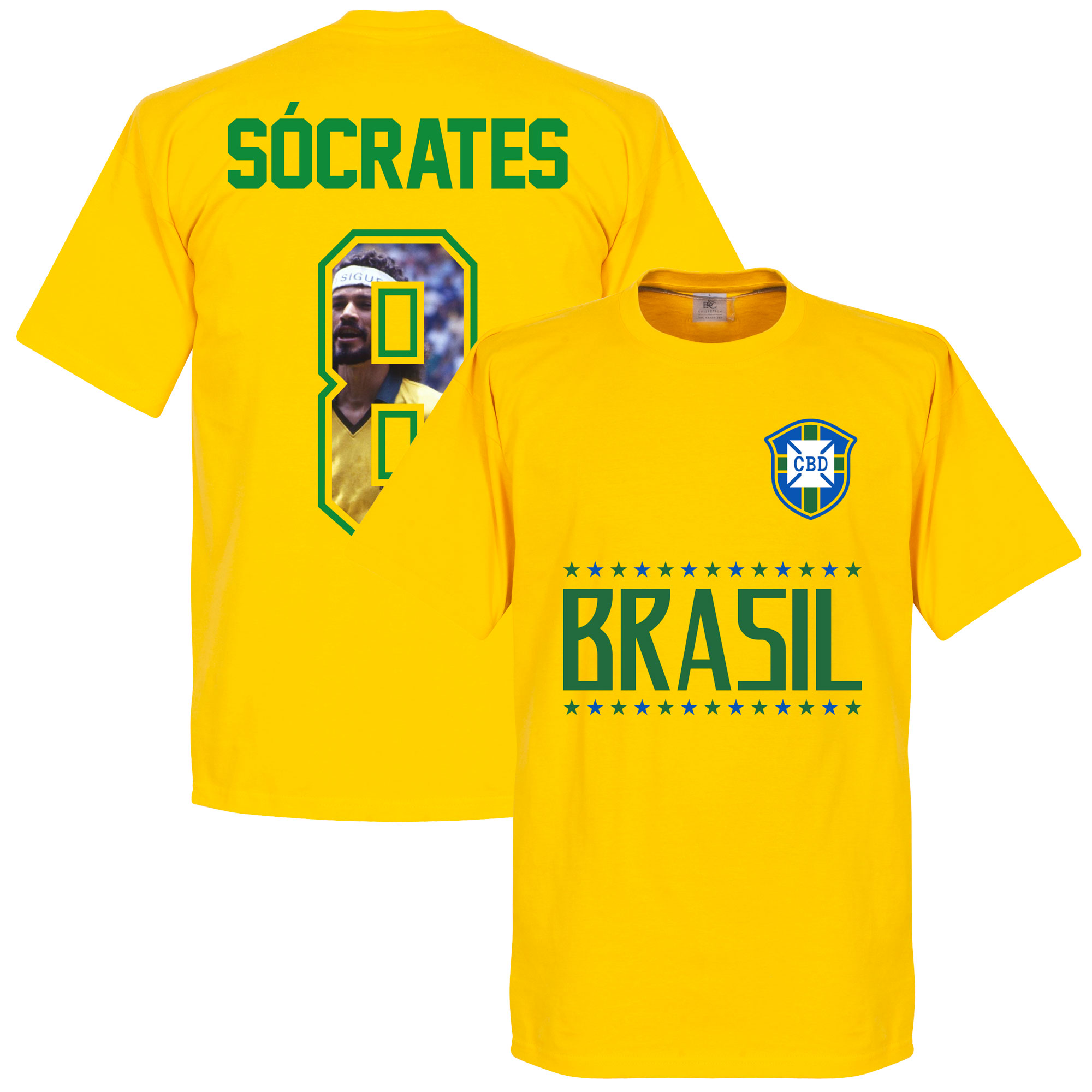 Retake Brazilie Socrates 8 Gallery Team T Shirt Geel retake kopen in de aanbieding Retake Brazilie Socrates 8 Gallery Team T Shirt Geel retake kopen in de aanbieding