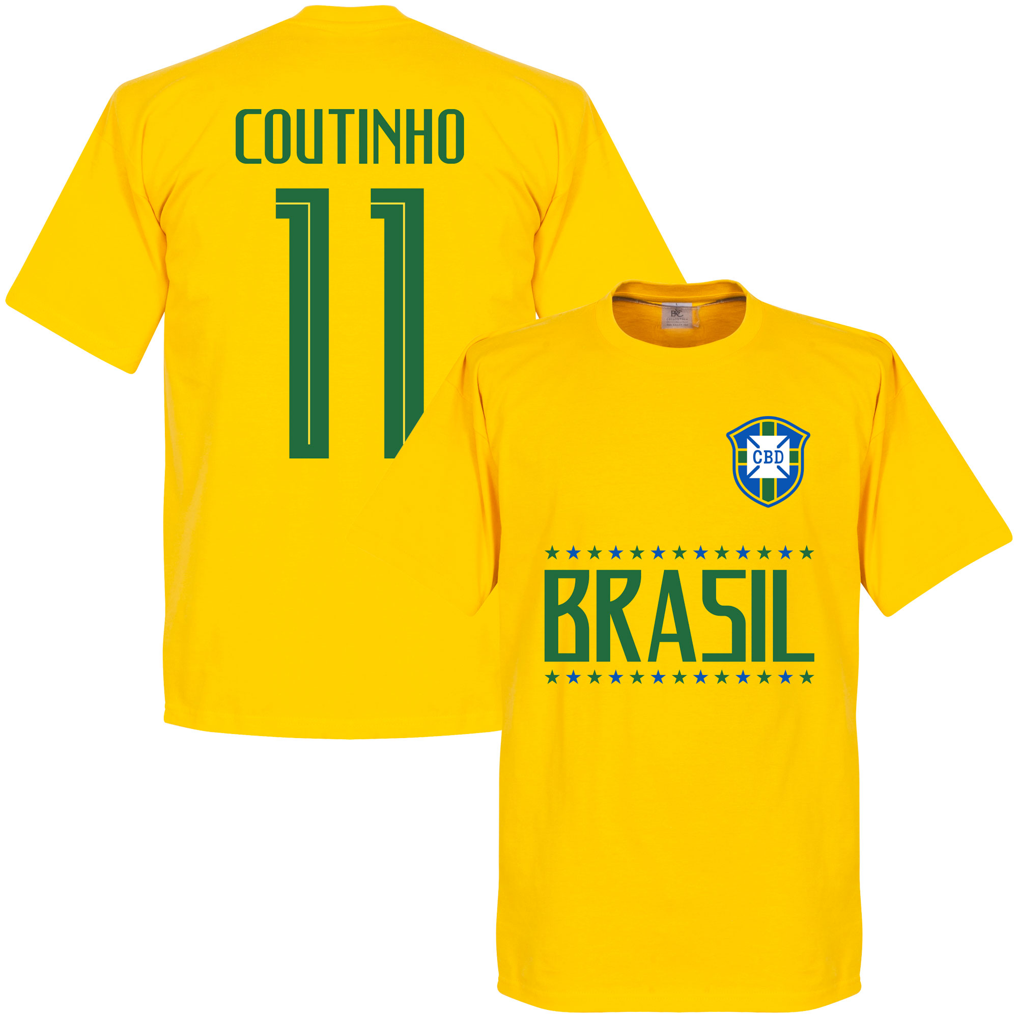 Retake Brazilie Coutinho 11 Team T Shirt Geel retake kopen in de aanbieding Retake Brazilie Coutinho 11 Team T Shirt Geel retake kopen in de aanbieding