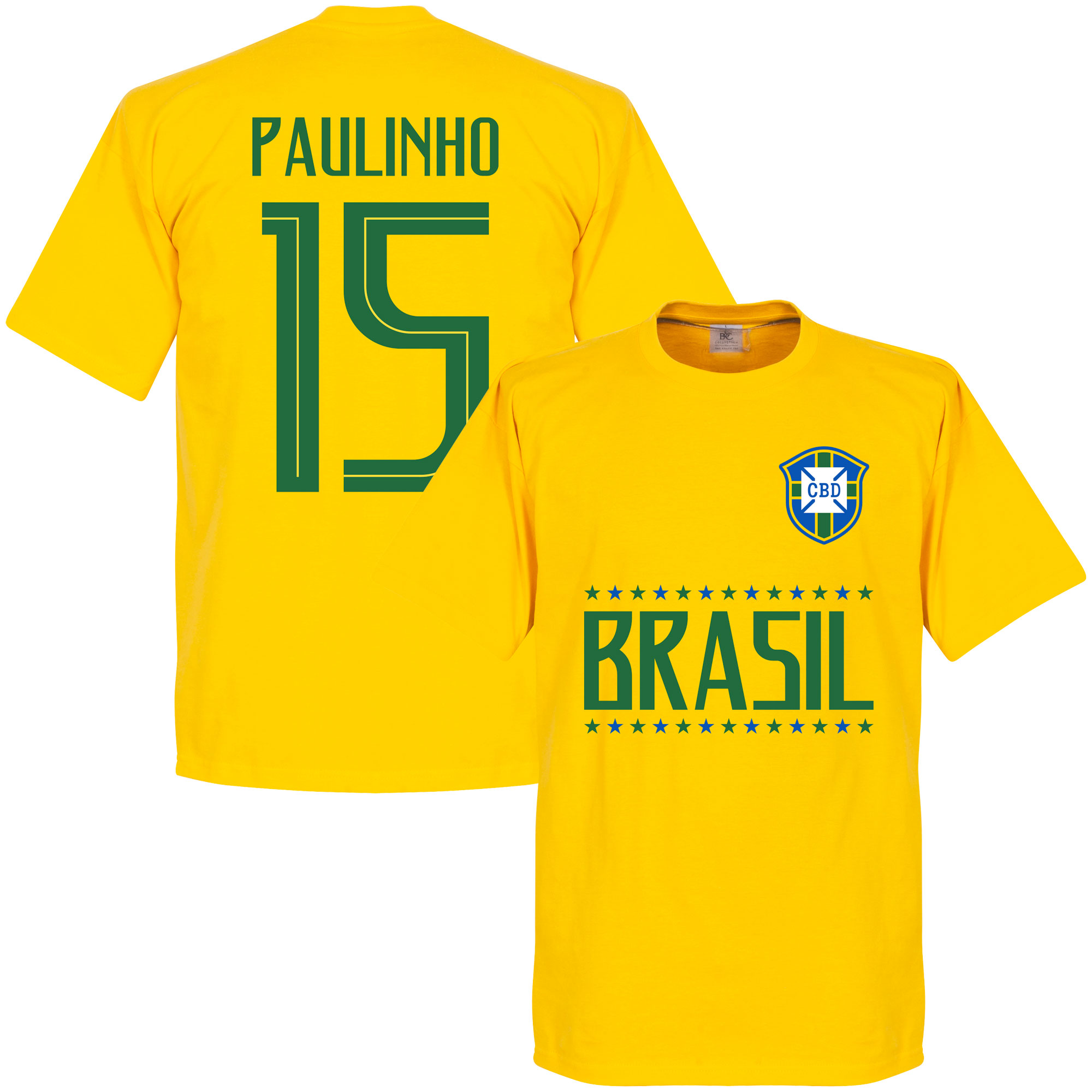Retake Brazilie Paulinho 15 Team T Shirt Geel retake kopen in de aanbieding Retake Brazilie Paulinho 15 Team T Shirt Geel retake kopen in de aanbieding