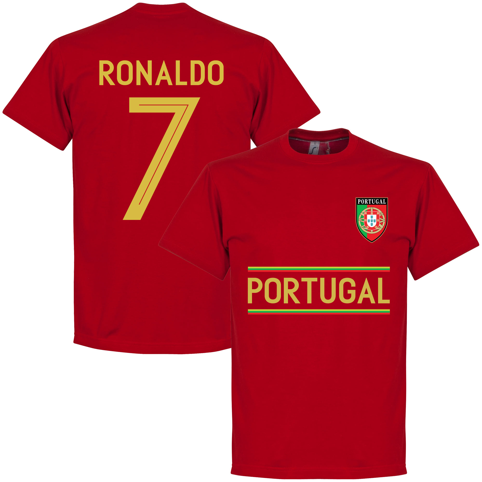 Retake Portugal Ronaldo 7 Team T Shirt Rood retake kopen in de aanbieding