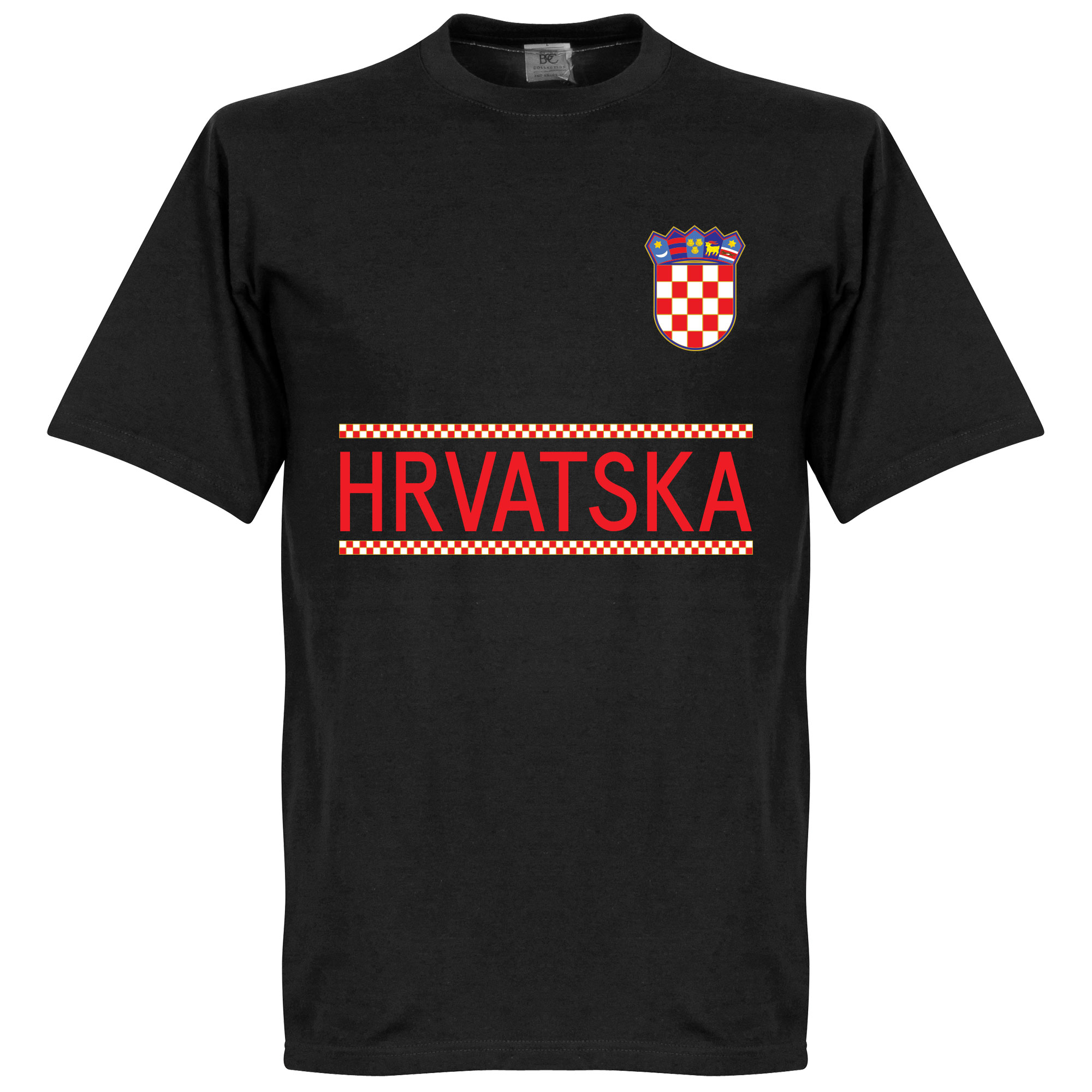 Kroatië Team T-Shirt - Zwart - XXXXXL