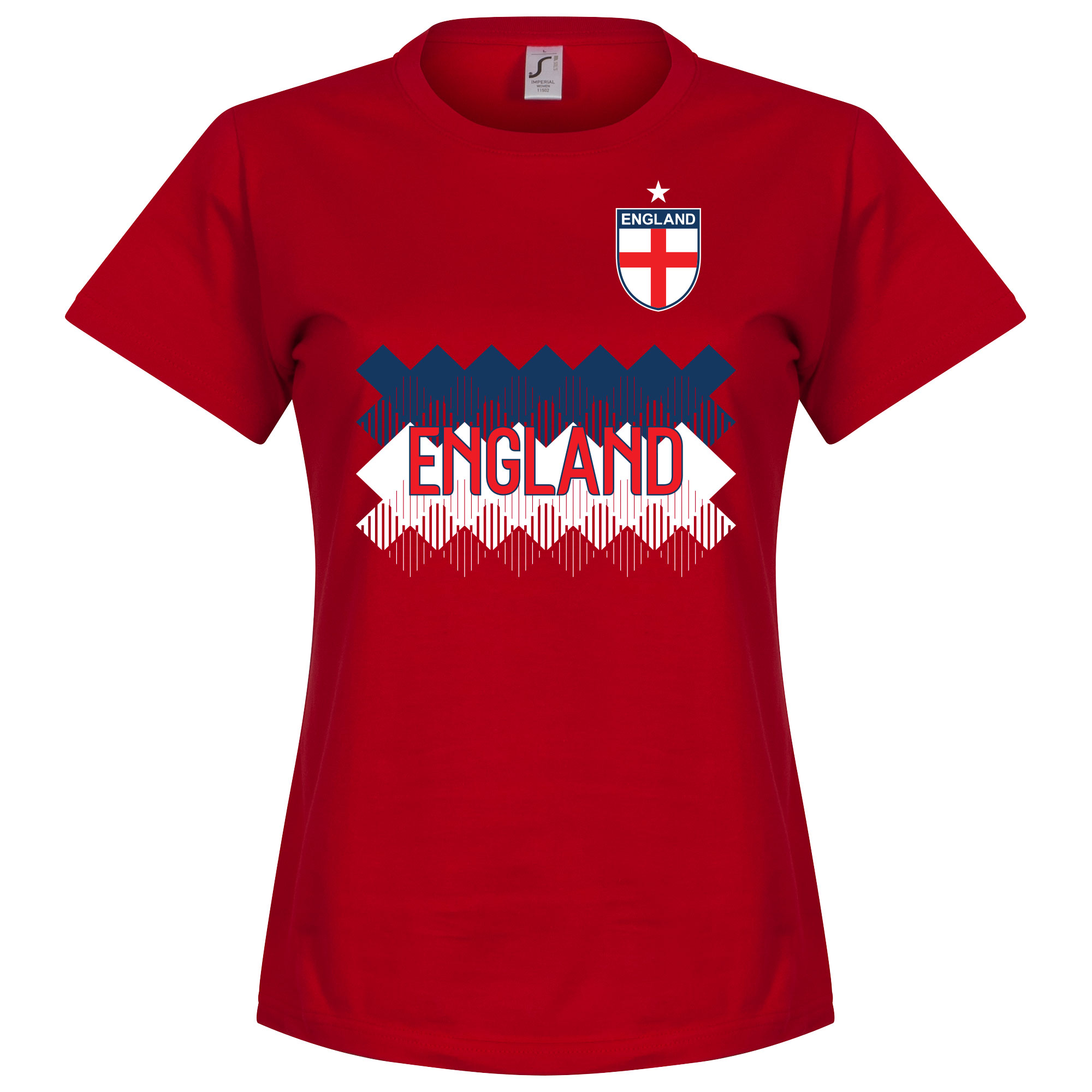 Engeland Dames Team T-Shirt - Rood - L