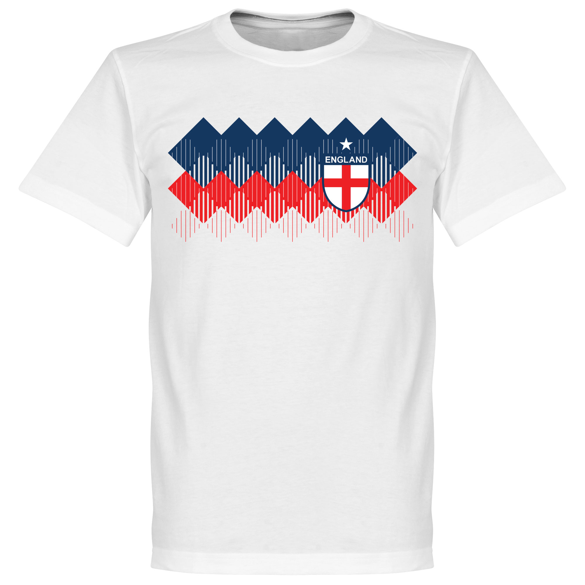 Retake Engeland 2018 Pattern T Shirt Wit retake kopen in de aanbieding