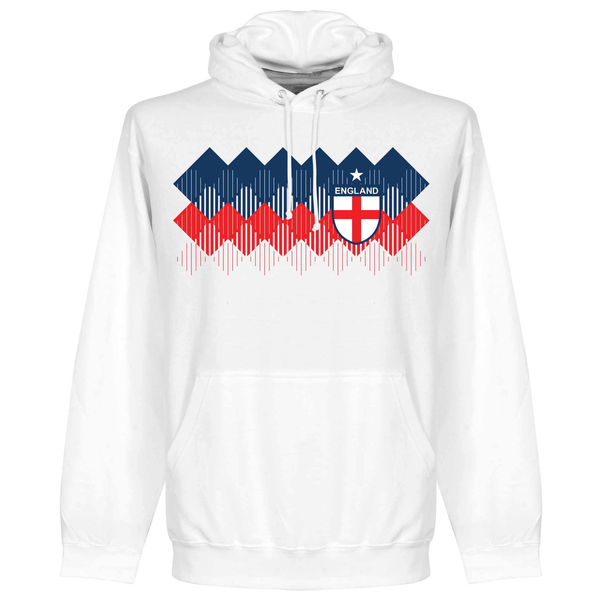 Retake Engeland 2018 Pattern Hooded Sweater Wit retake kopen in de aanbieding