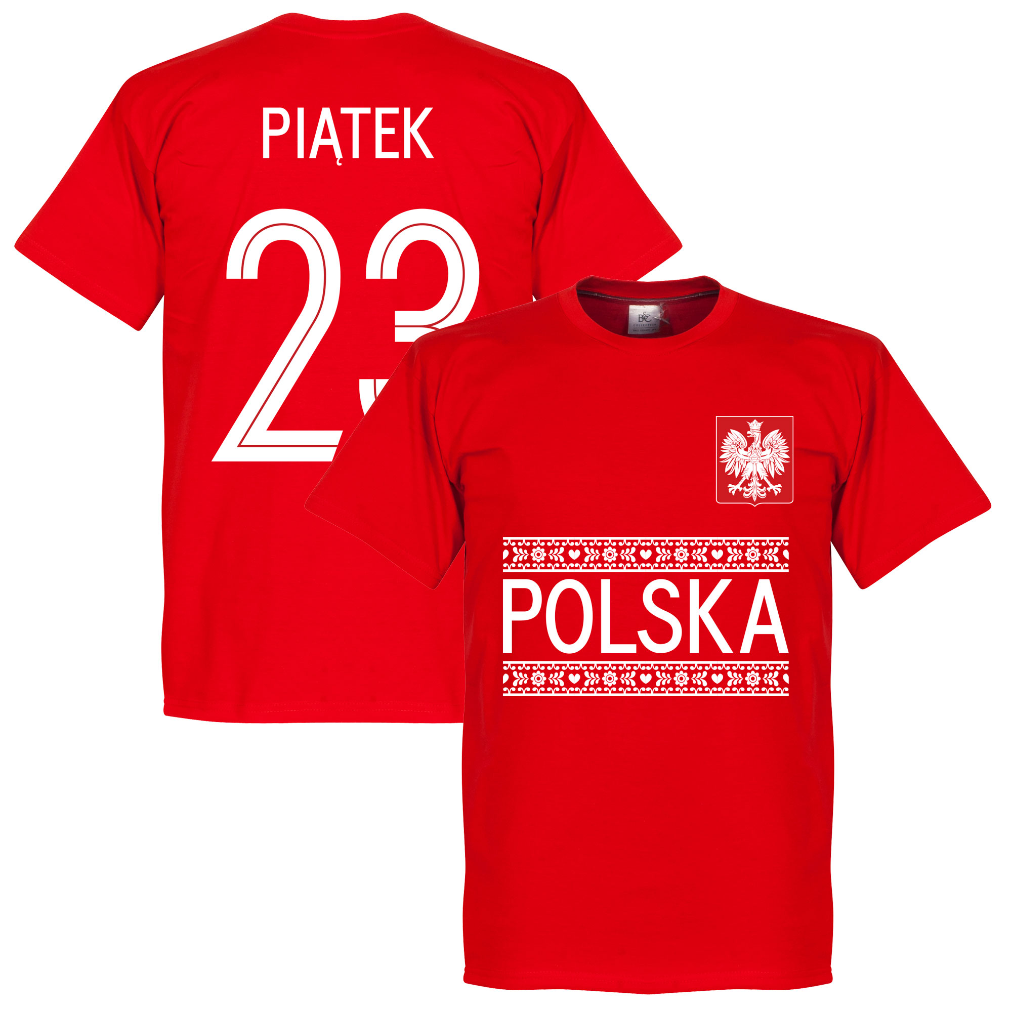 Retake Polen Piatek 23 Team T Shirt Rood retake kopen in de aanbieding