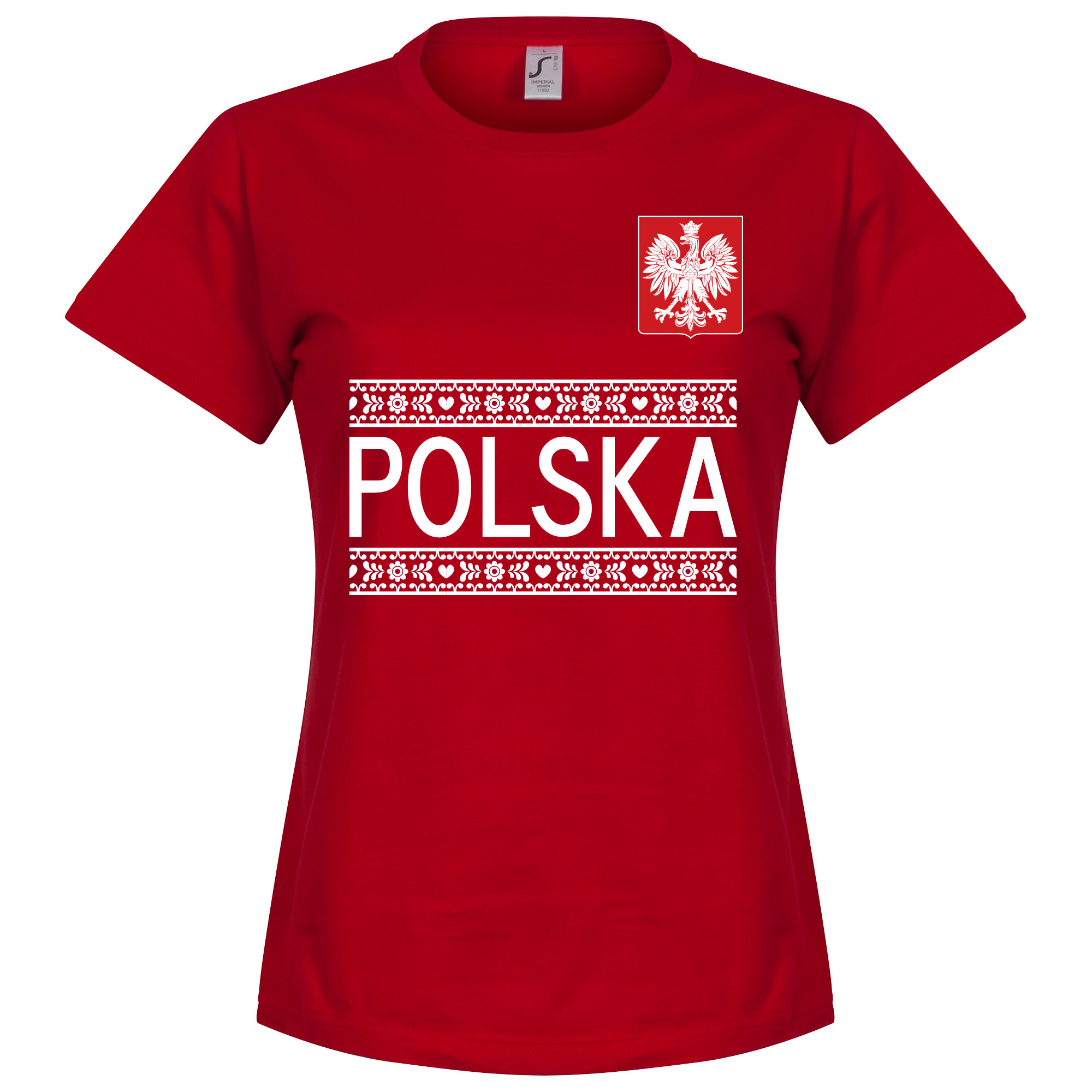 Retake Polen Dames Team T Shirt Rood retake kopen in de aanbieding