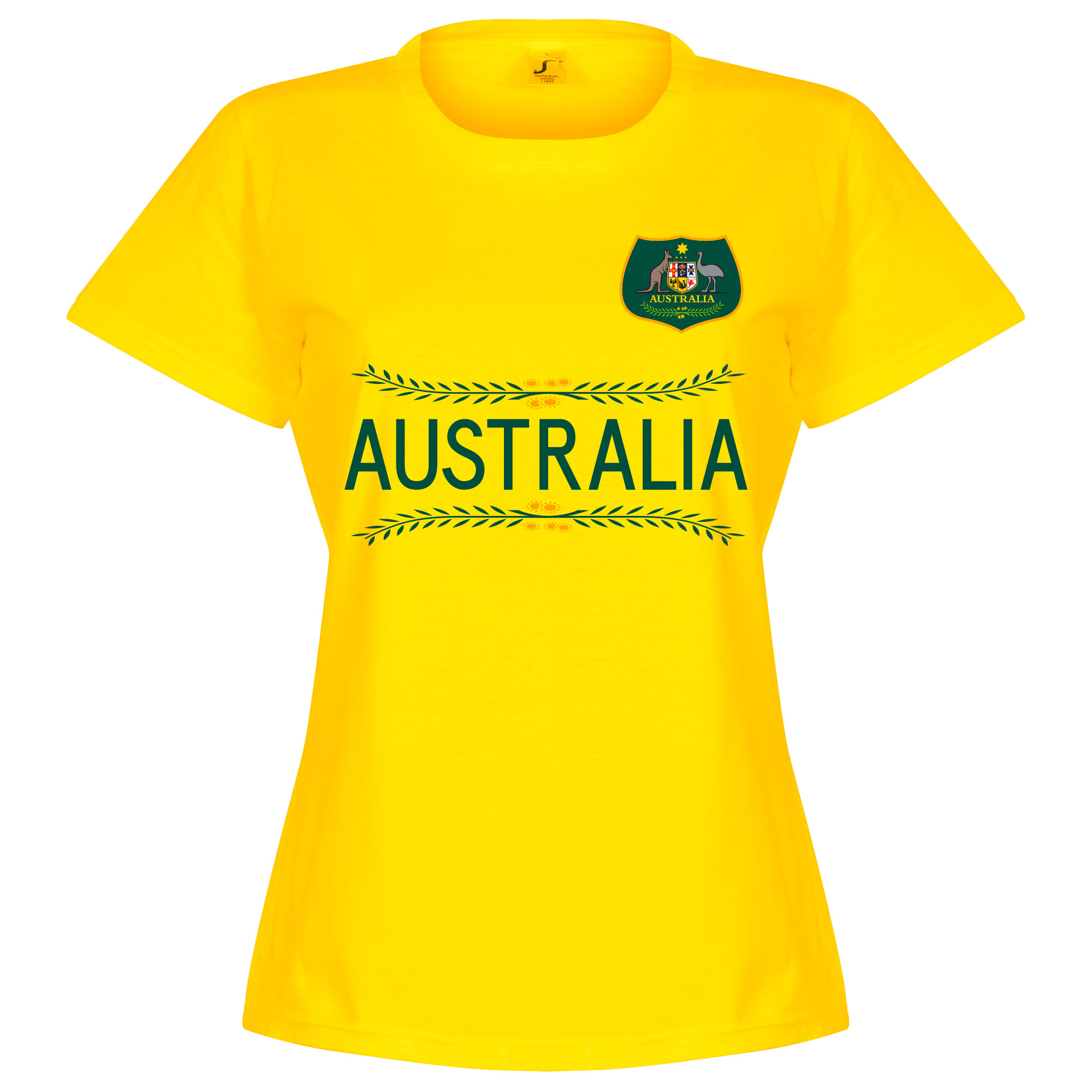 Retake Australie Dames Team T Shirt Geel retake kopen in de aanbieding
