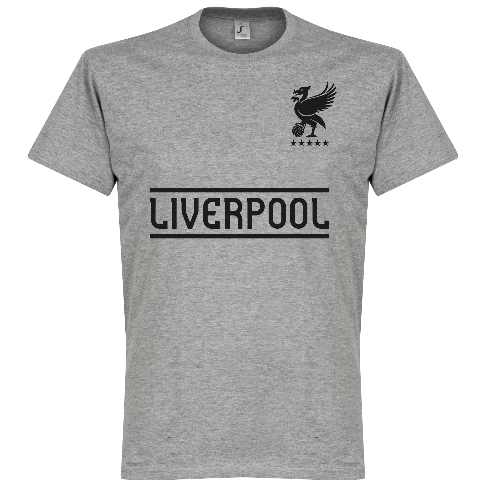 Retake Liverpool Team T Shirt Grijs Kinderen retake kopen in de aanbieding