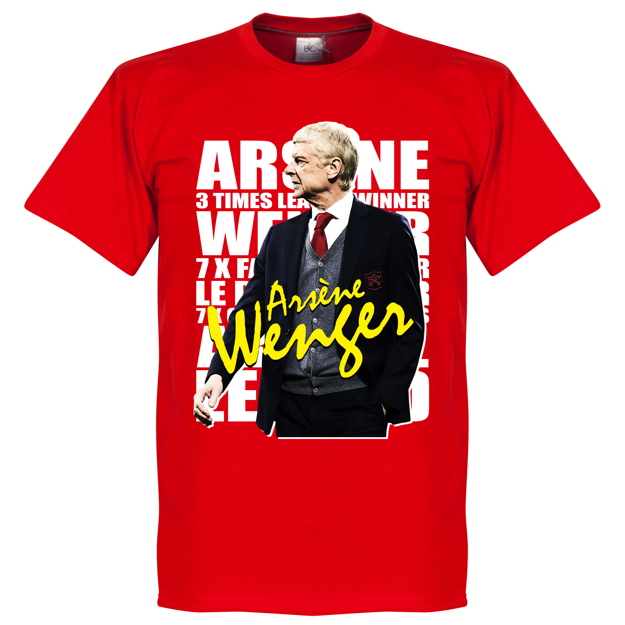 Retake Arsene Wenger Legend T Shirt Rood retake kopen in de aanbieding