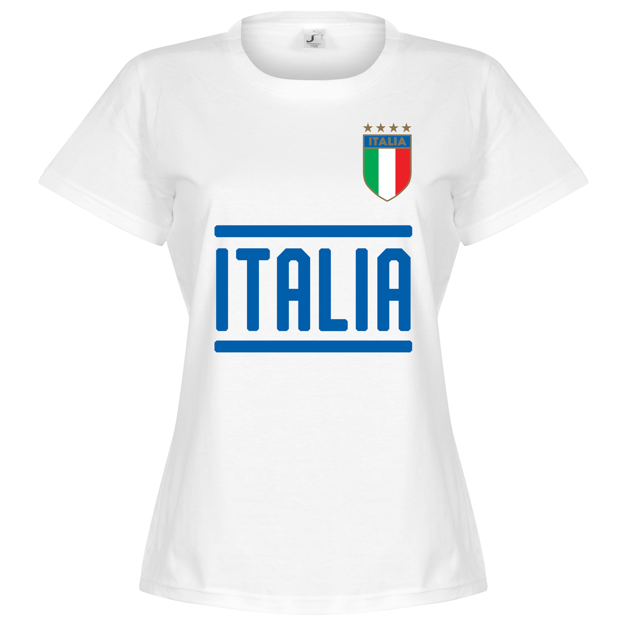 Retake Italie Dames Team T Shirt Wit retake kopen in de aanbieding