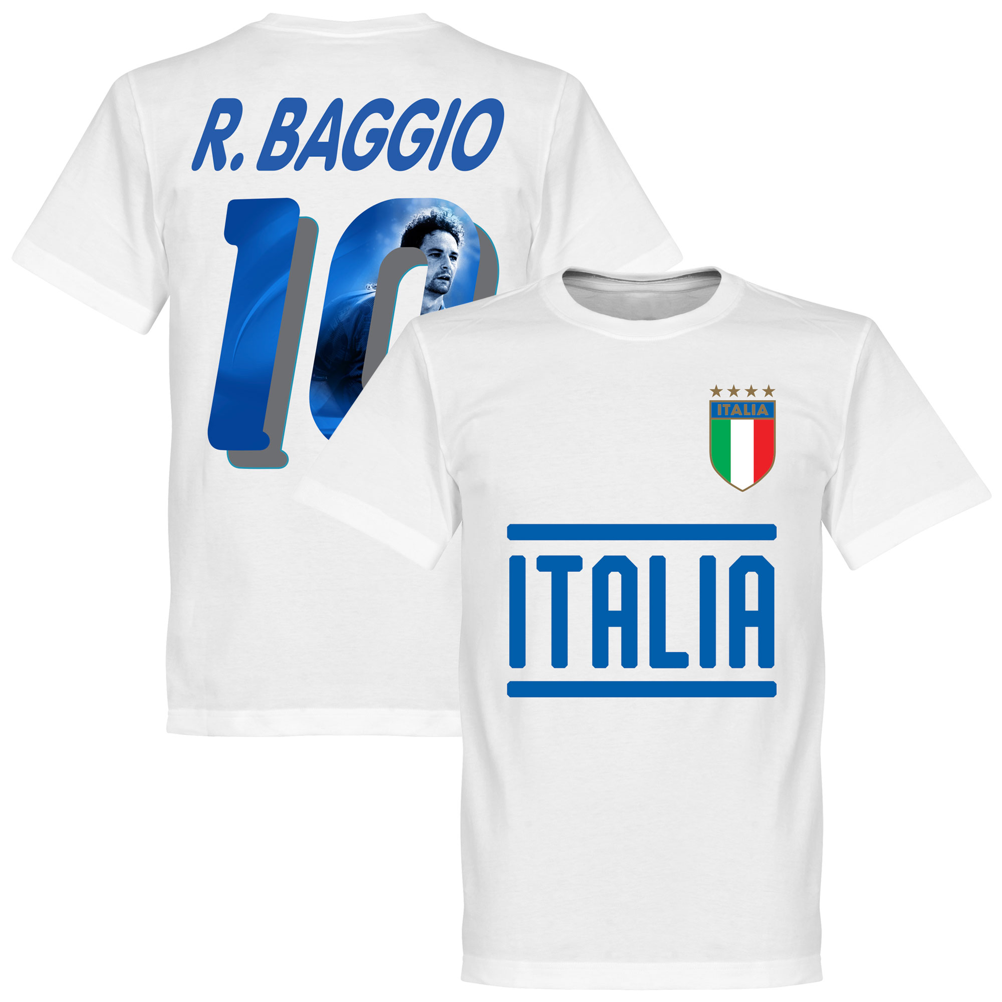 Retake Italie R Baggio 10 Gallery Team T Shirt Wit retake kopen in de aanbieding